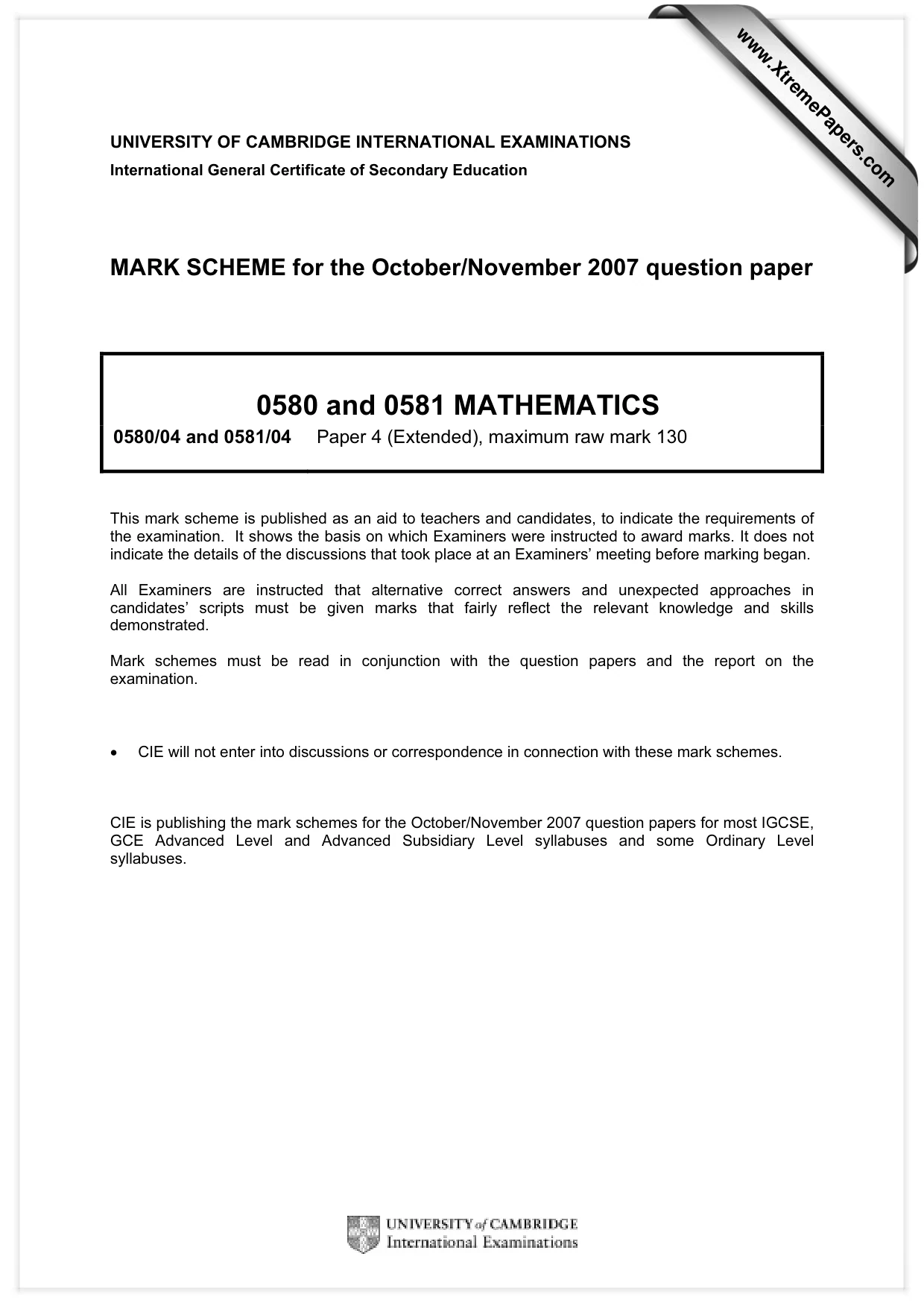 Mark scheme, page 1 of 7
