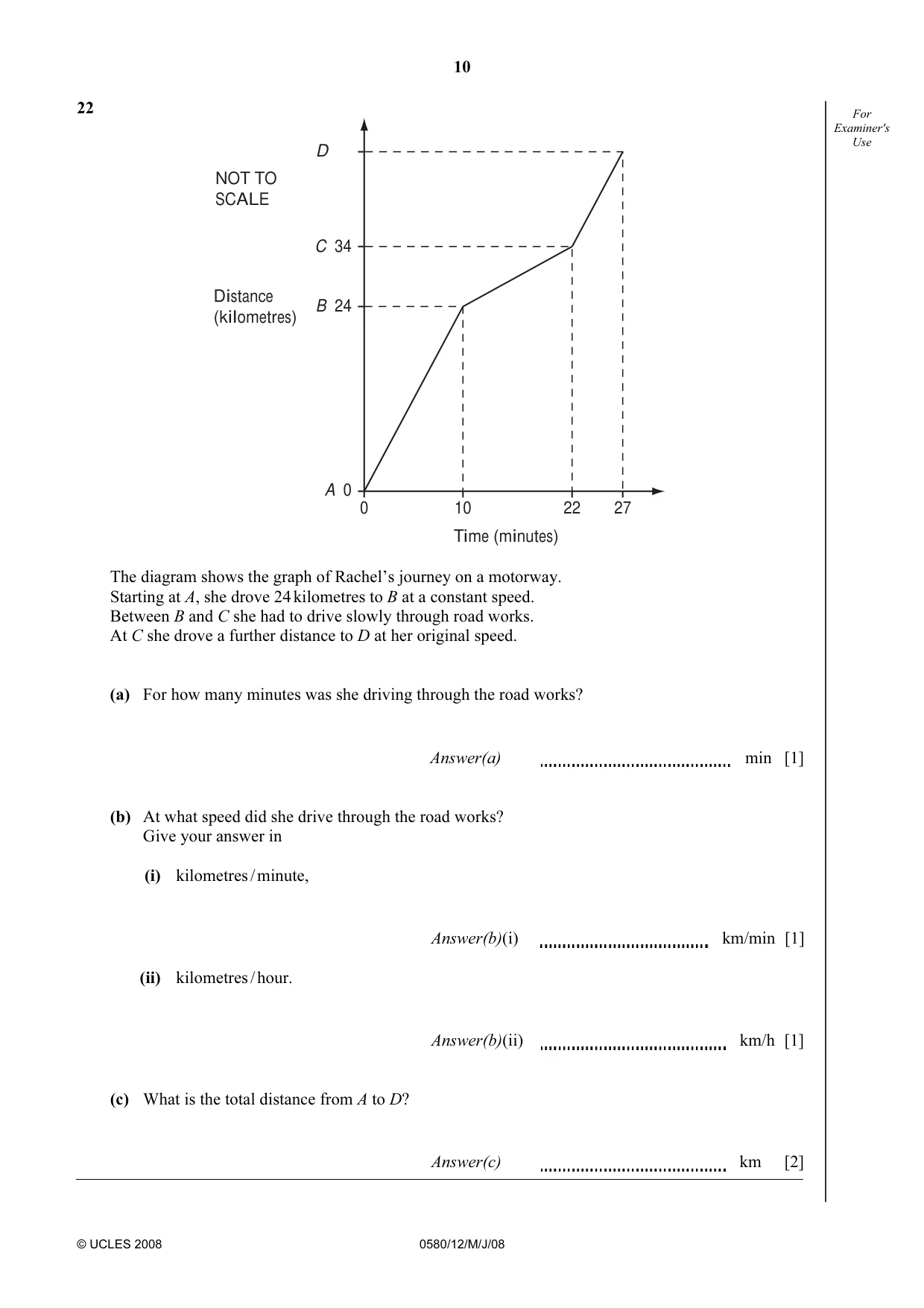 Cambridge IGCSE Mathematics 0580 2008 May/June Paper 1 · Variant 1 question paper, page 23 of 25