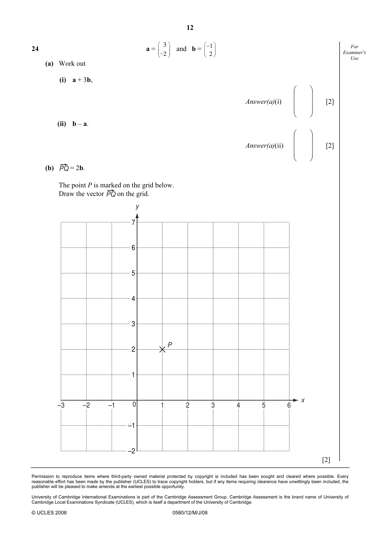 Cambridge IGCSE Mathematics 0580 2008 May/June Paper 1 · Variant 1 question paper, page 25 of 25