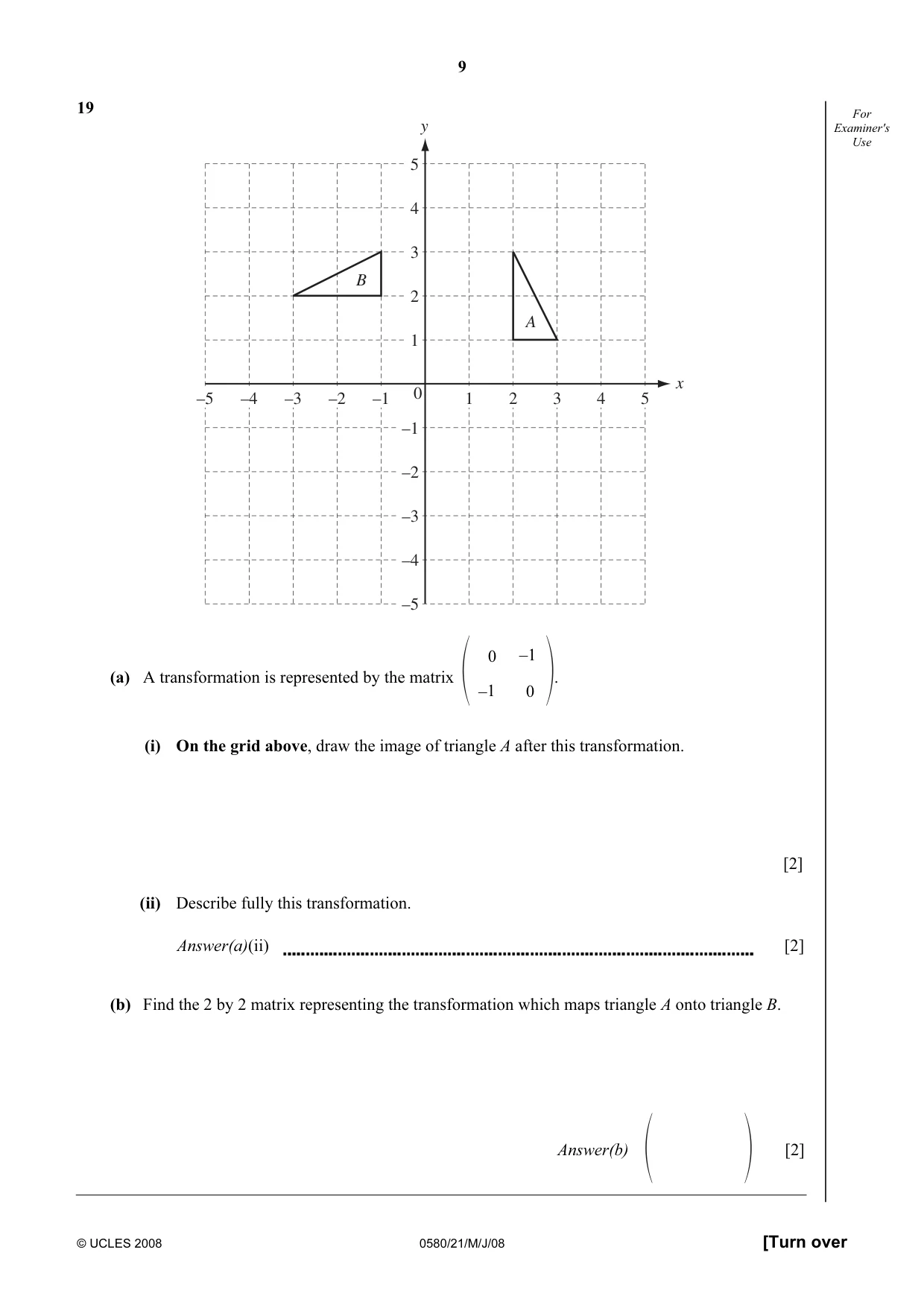 Cambridge IGCSE Mathematics 0580 2008 May/June Paper 2 · Variant 1 question paper, page 10 of 25