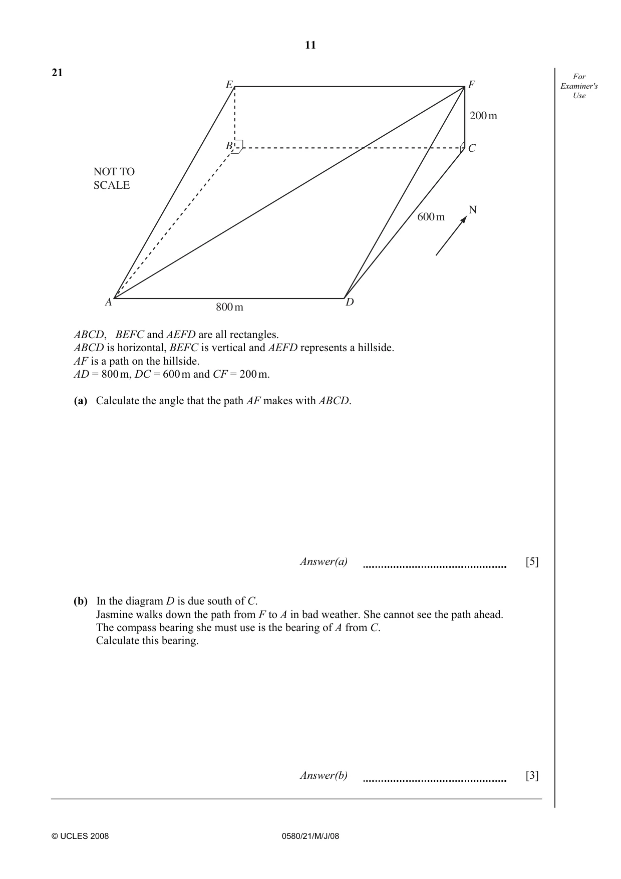 Cambridge IGCSE Mathematics 0580 2008 May/June Paper 2 · Variant 1 question paper, page 12 of 25