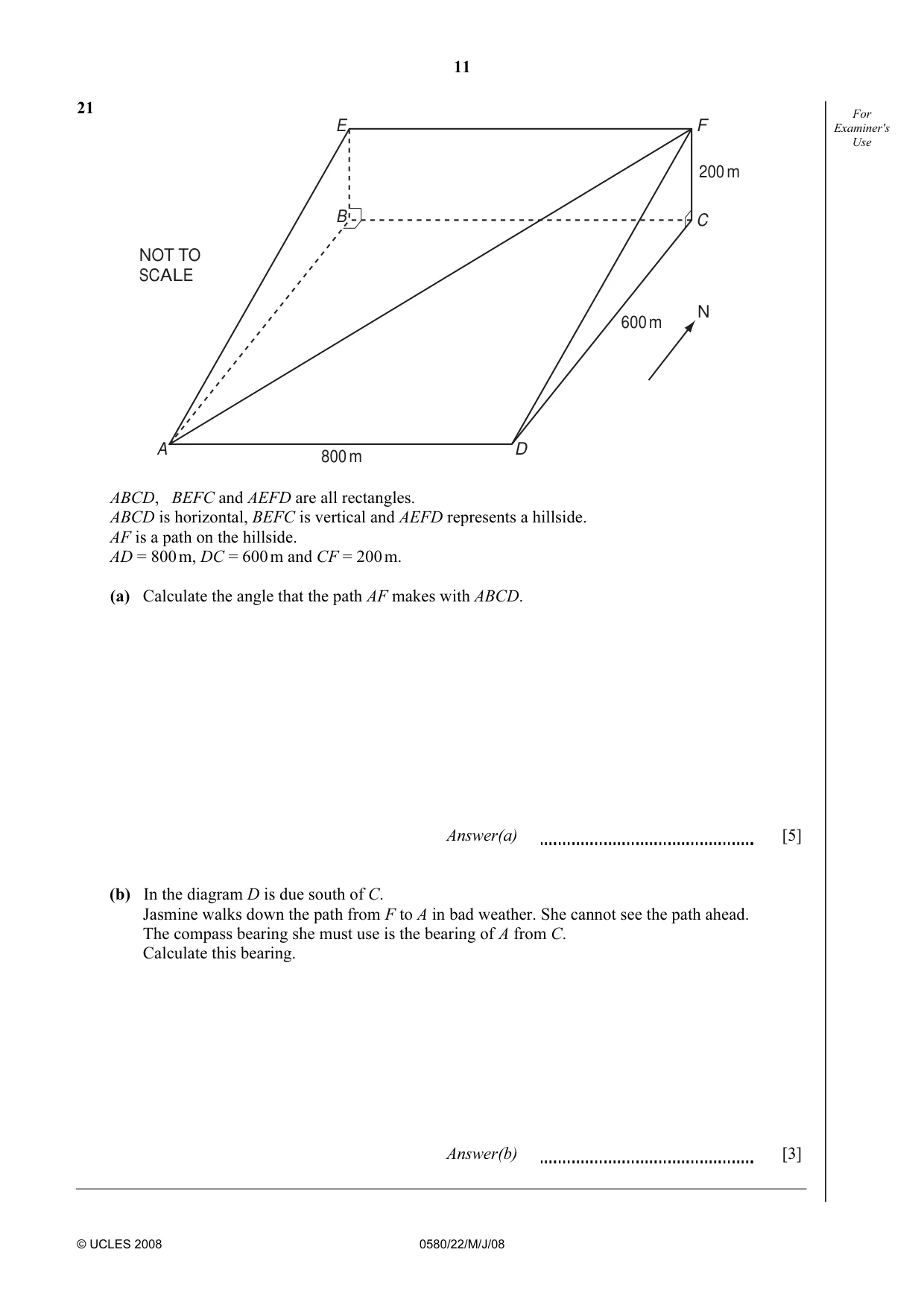 Cambridge IGCSE Mathematics 0580 2008 May/June Paper 2 · Variant 1 question paper, page 24 of 25