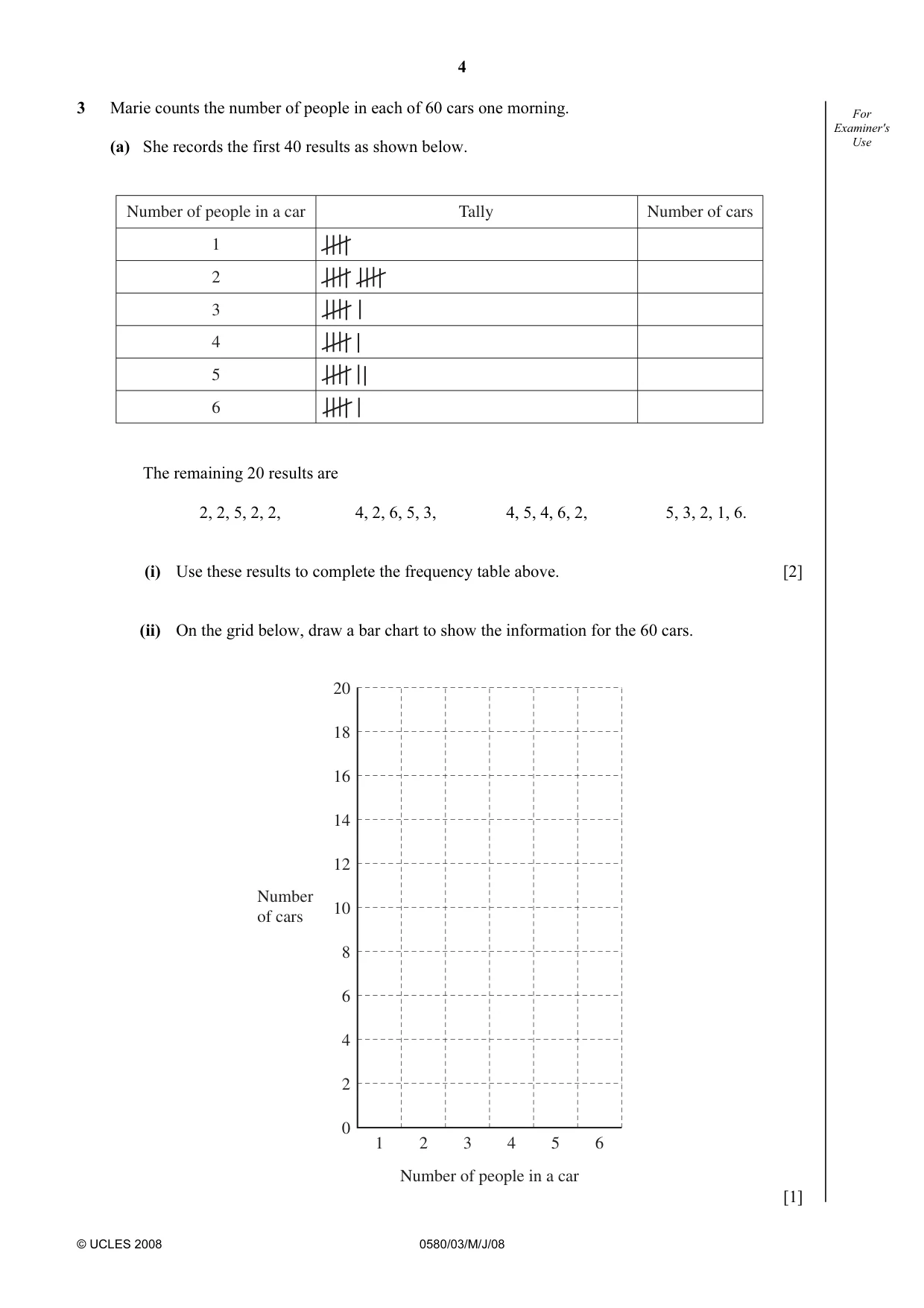 Cambridge IGCSE Mathematics 0580 2008 May/June Paper 3 · Variant 1 question paper, page 4 of 16