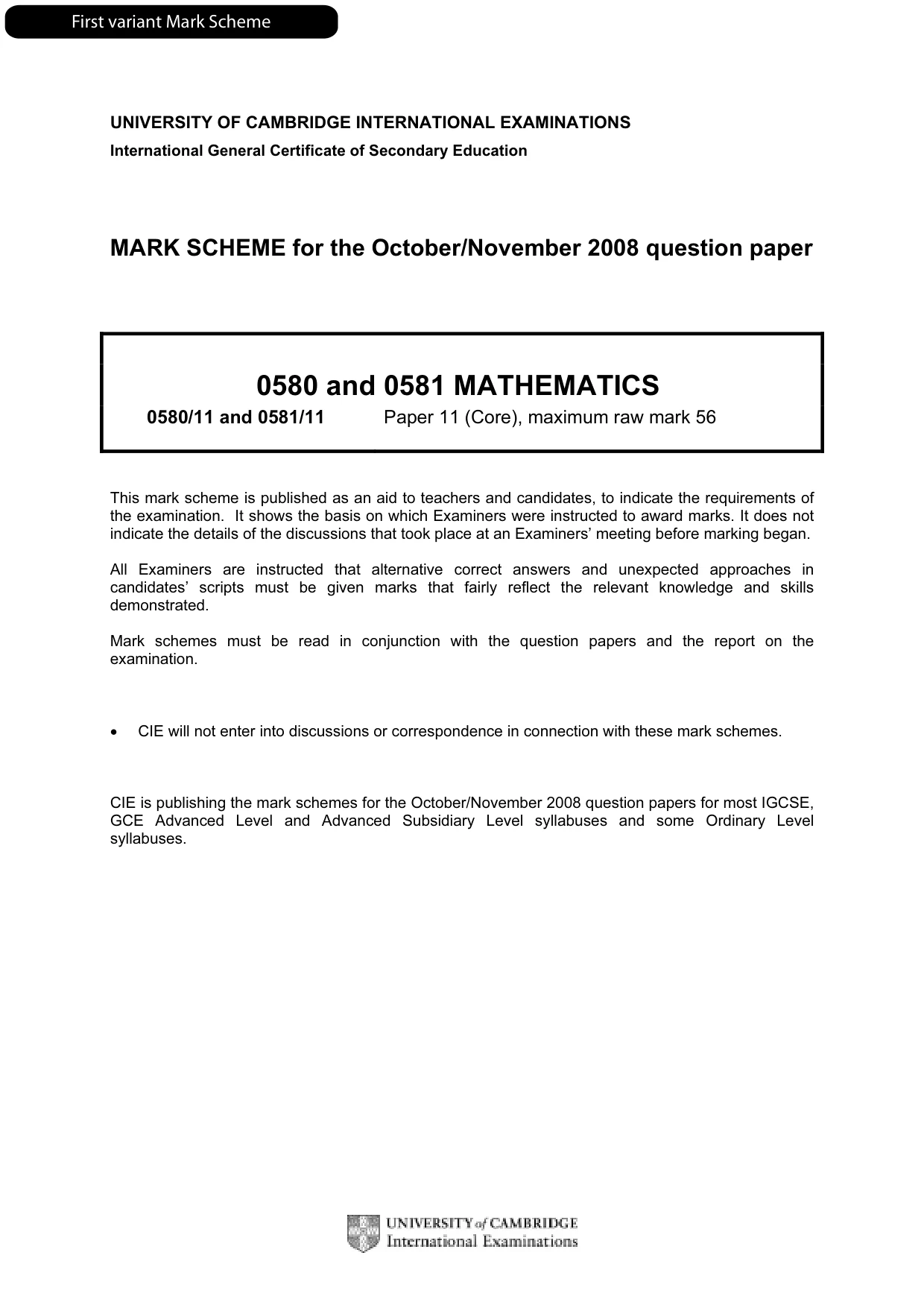 Mark scheme, page 2 of 8