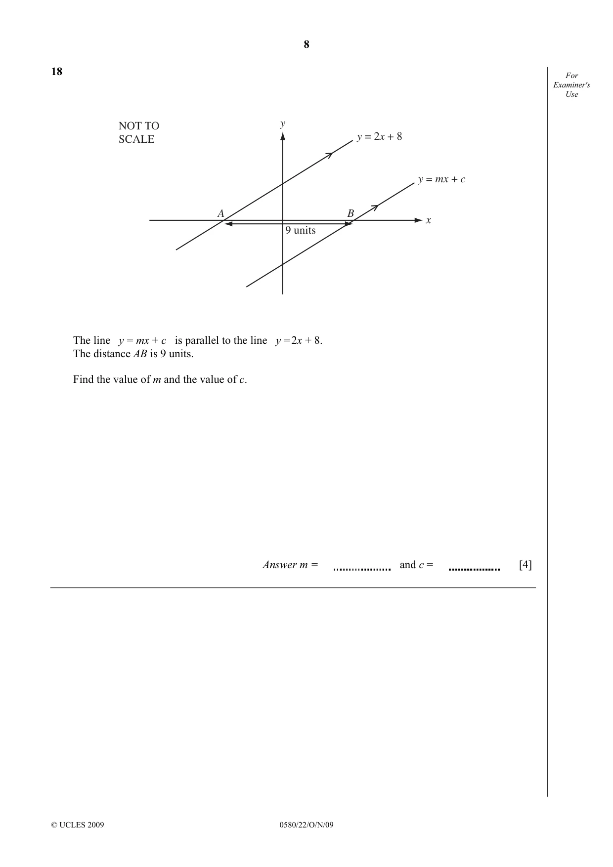 Cambridge IGCSE Mathematics 0580 2009 Oct/Nov Paper 2 · Variant 2 question paper, page 8 of 12