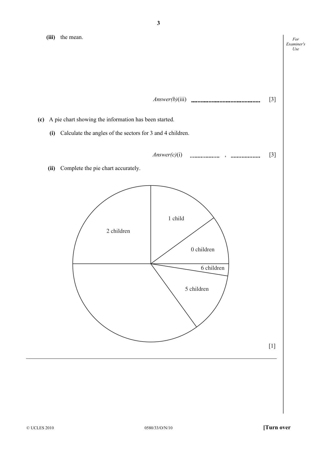 Cambridge IGCSE Mathematics 0580 2010 Oct/Nov Paper 3 · Variant 3 question paper, page 3 of 16