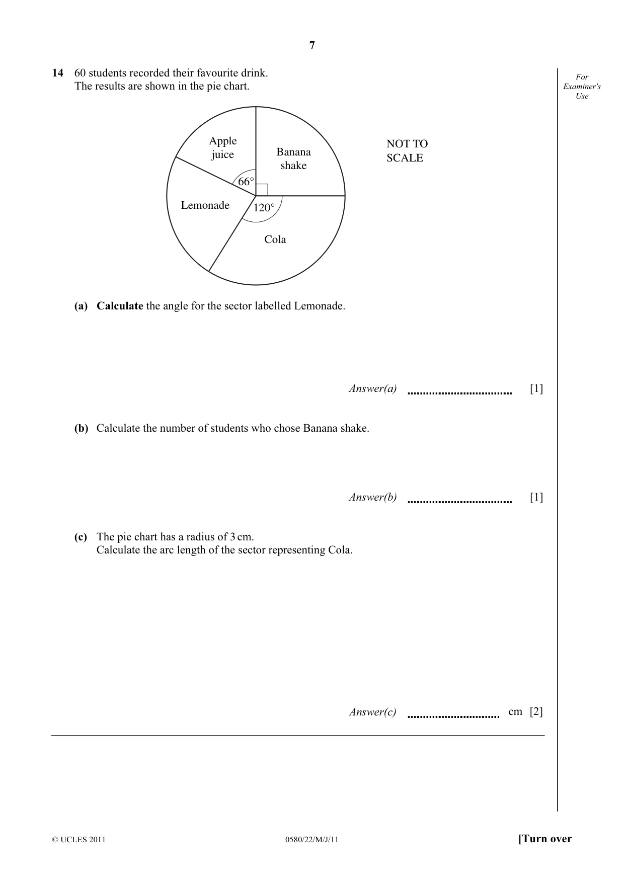 Cambridge IGCSE Mathematics 0580 2011 May/June Paper 2 · Variant 2 question paper, page 7 of 12