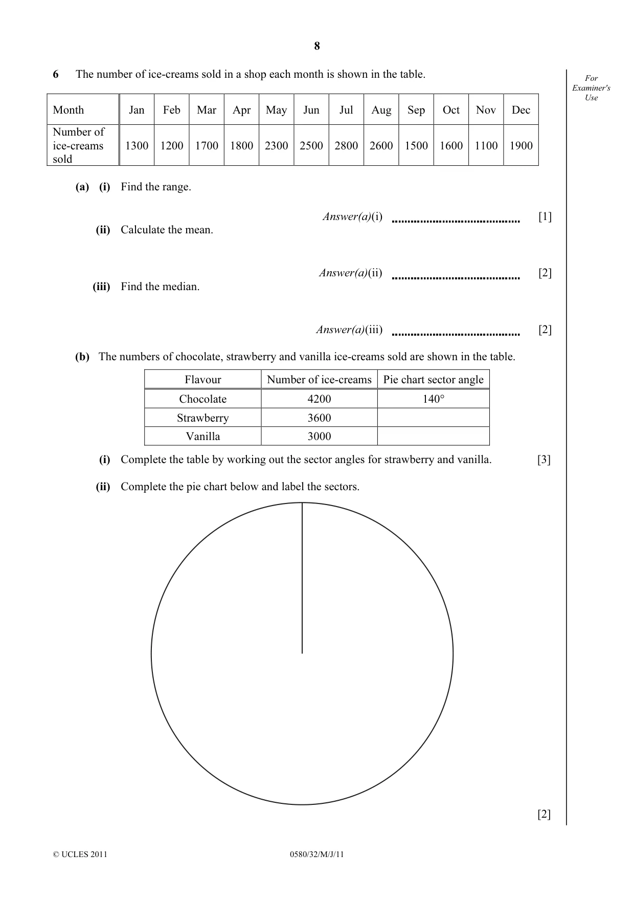 Cambridge IGCSE Mathematics 0580 2011 May/June Paper 3 · Variant 2 question paper, page 8 of 16