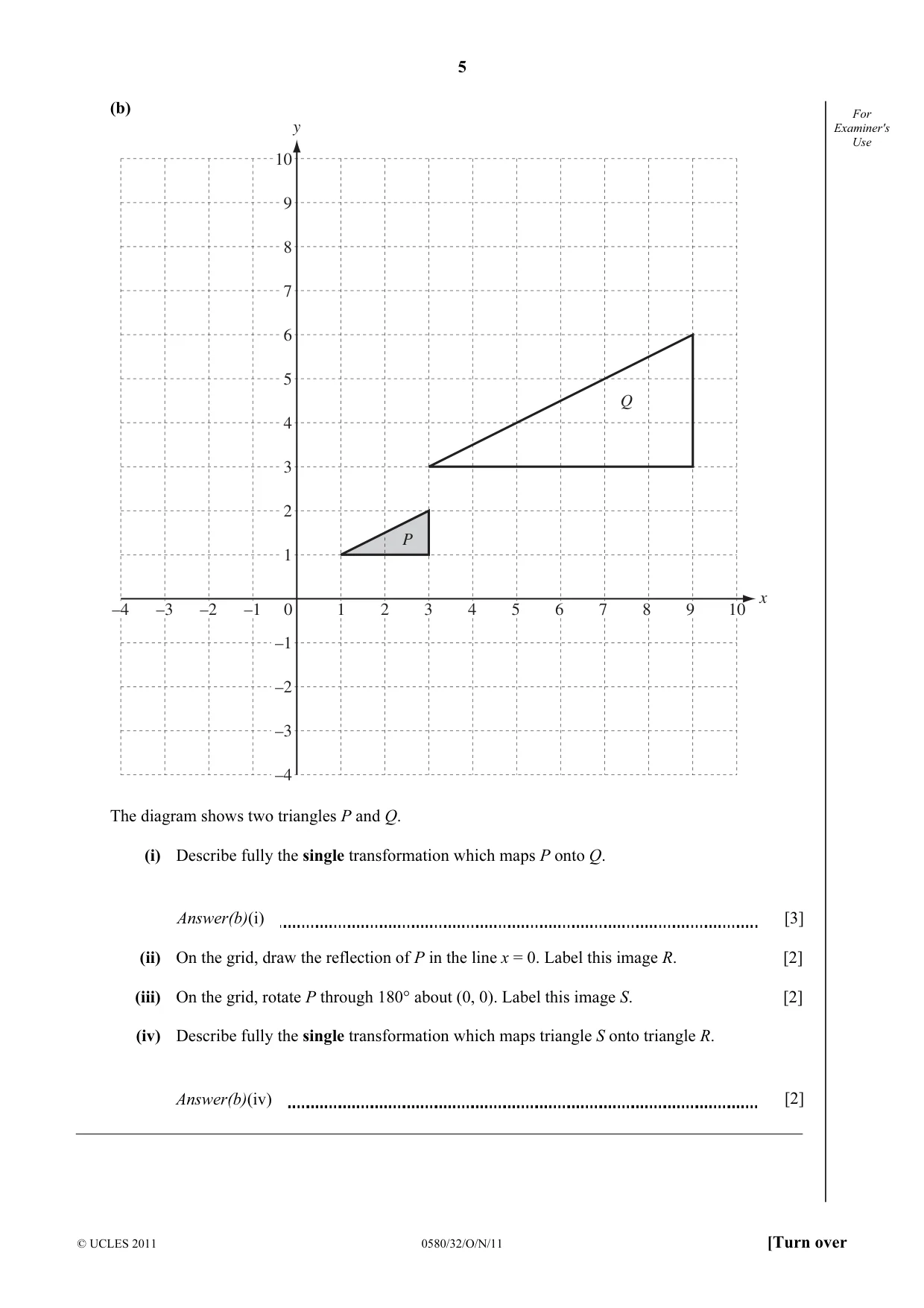 Cambridge IGCSE Mathematics 0580 2011 Oct/Nov Paper 3 · Variant 2 question paper, page 5 of 16