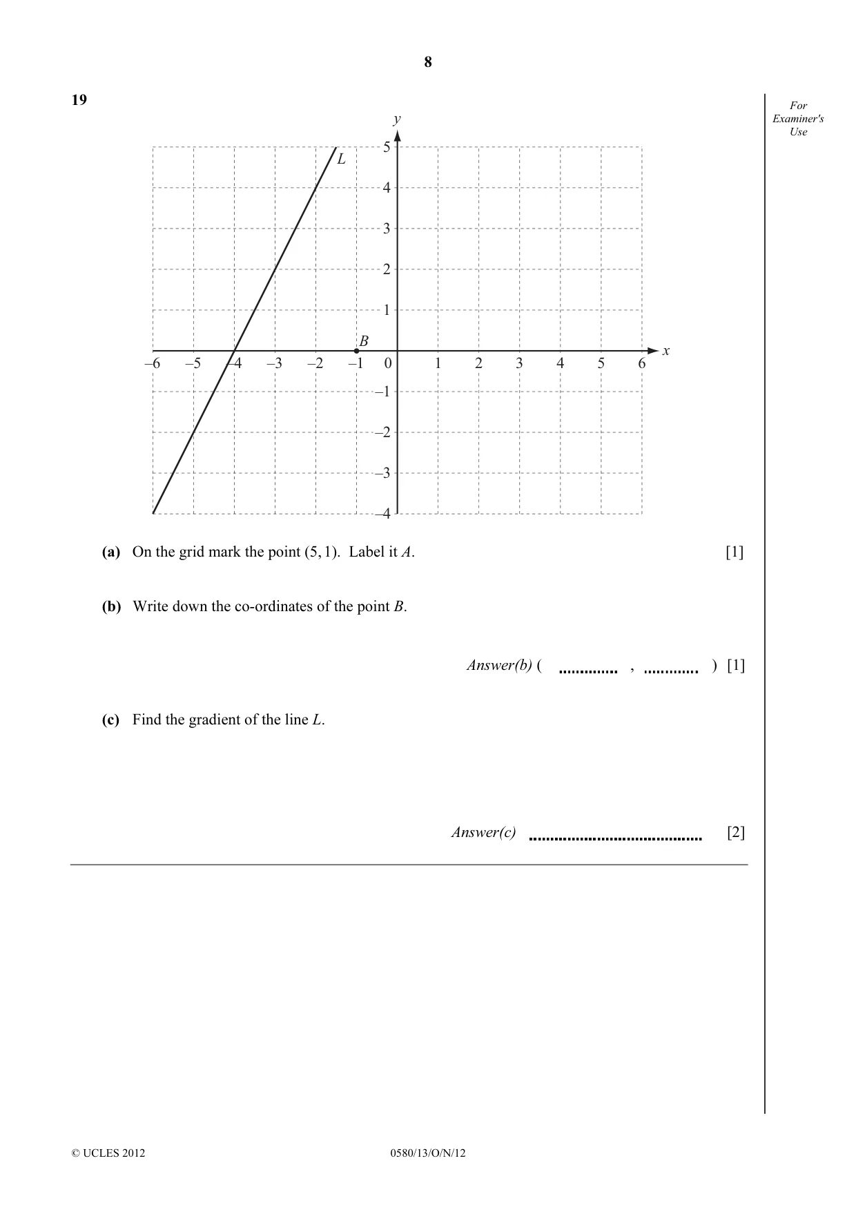Cambridge IGCSE Mathematics 0580 2012 Oct/Nov Paper 1 · Variant 3 question paper, page 8 of 12