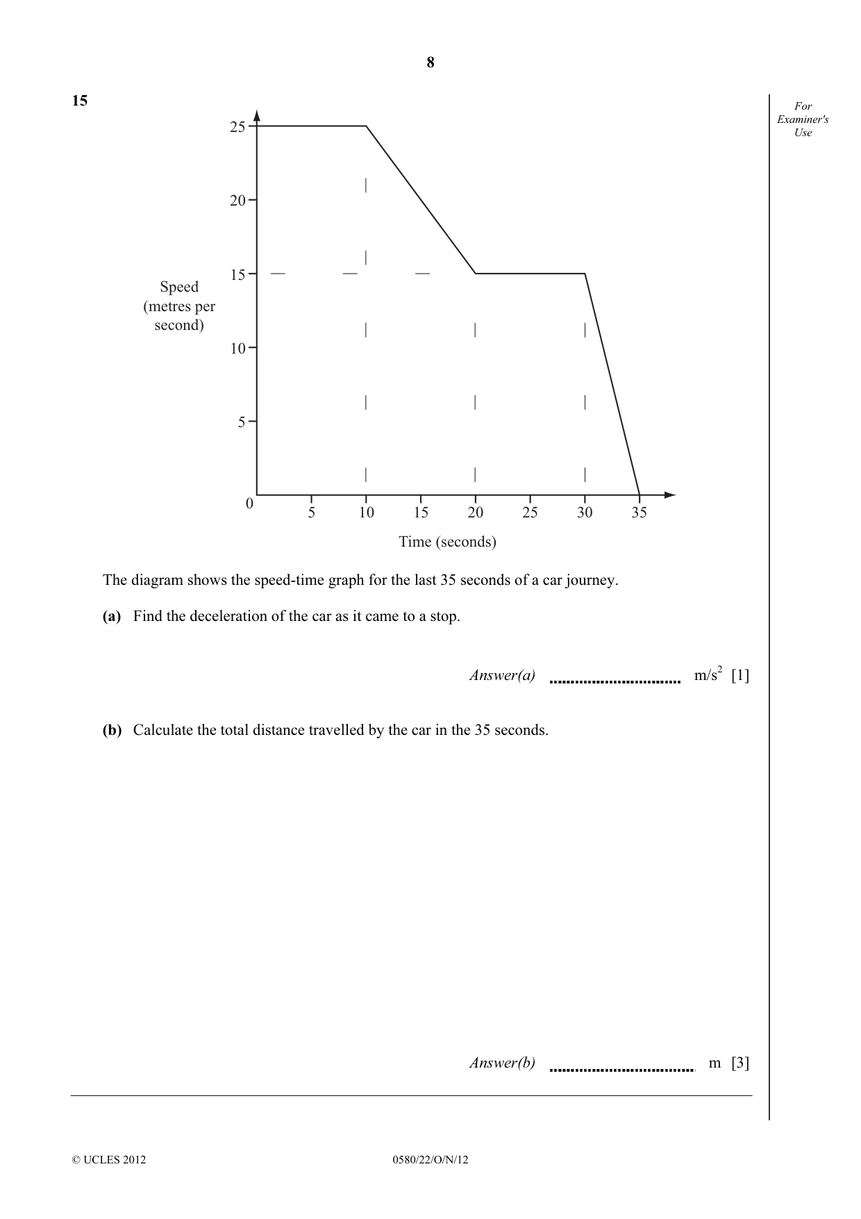 Cambridge IGCSE Mathematics 0580 2012 Oct/Nov Paper 2 · Variant 2 question paper, page 8 of 12