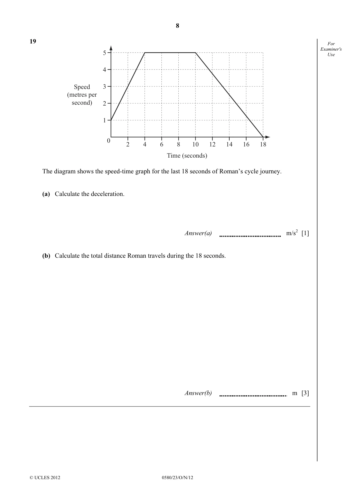 Cambridge IGCSE Mathematics 0580 2012 Oct/Nov Paper 2 · Variant 3 question paper, page 8 of 12