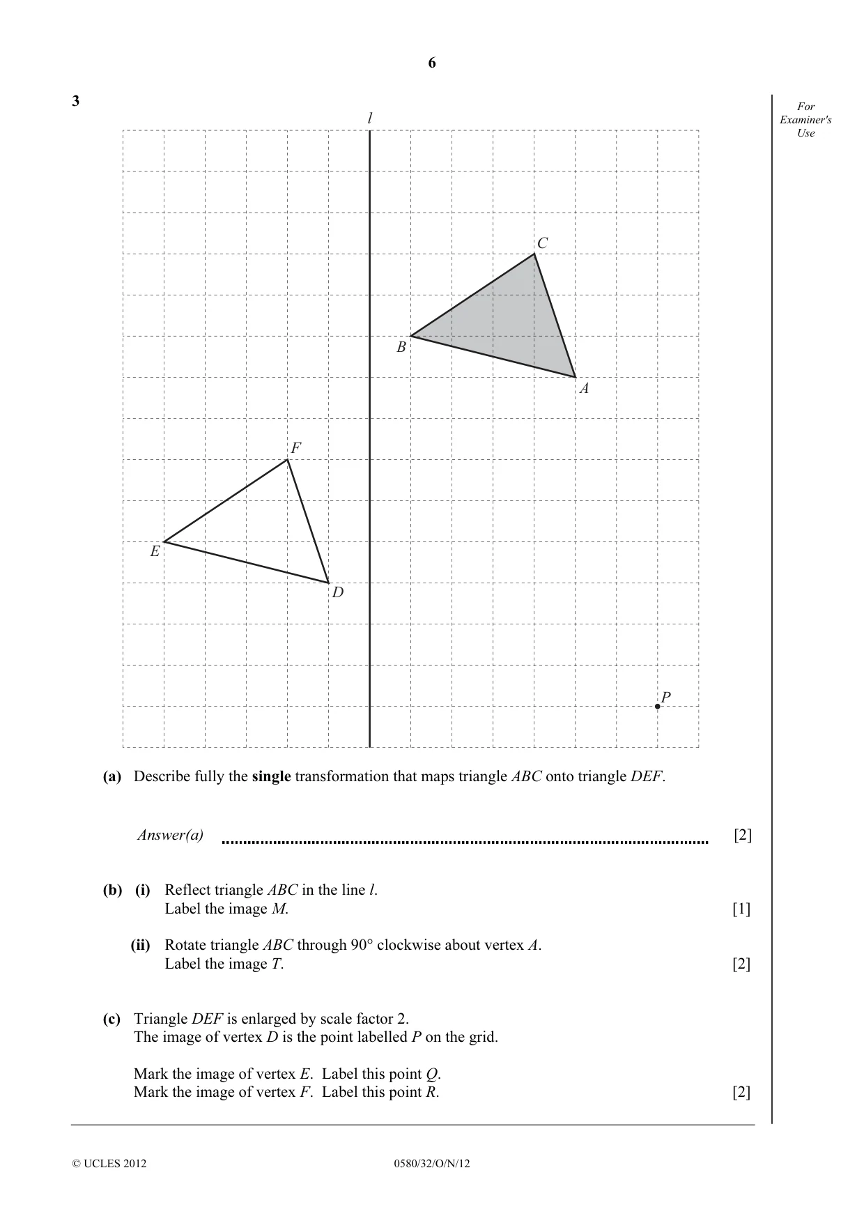 Cambridge IGCSE Mathematics 0580 2012 Oct/Nov Paper 3 · Variant 2 question paper, page 6 of 16