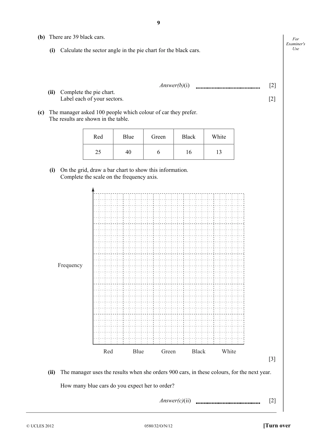 Cambridge IGCSE Mathematics 0580 2012 Oct/Nov Paper 3 · Variant 2 question paper, page 9 of 16