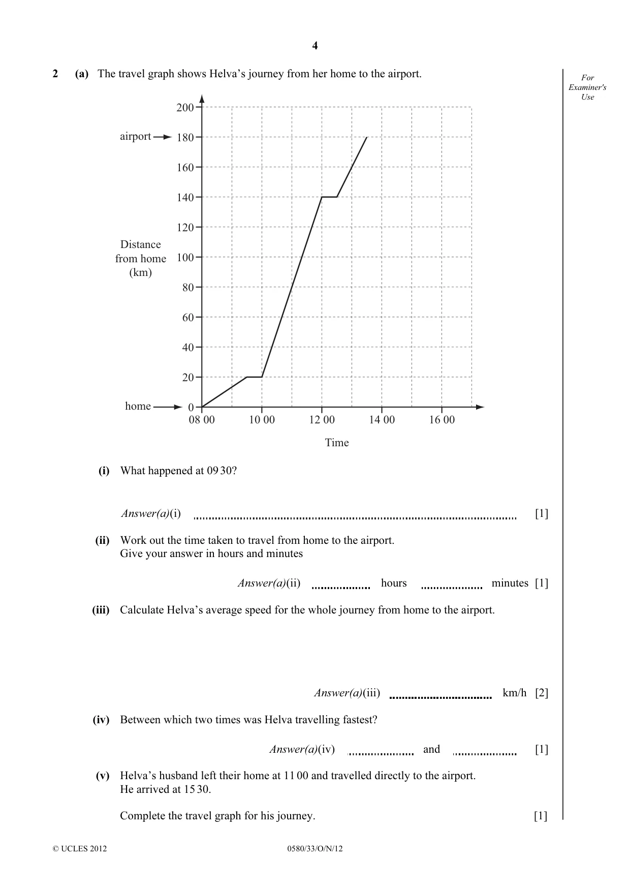 Cambridge IGCSE Mathematics 0580 2012 Oct/Nov Paper 3 · Variant 3 question paper, page 4 of 16