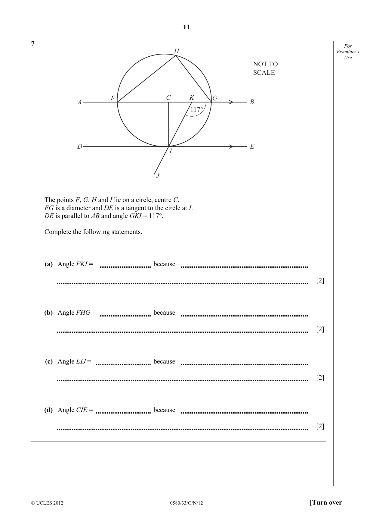 Cambridge IGCSE Mathematics 0580 2012 Oct/Nov Paper 3 · Variant 3 question paper, page 11 of 16
