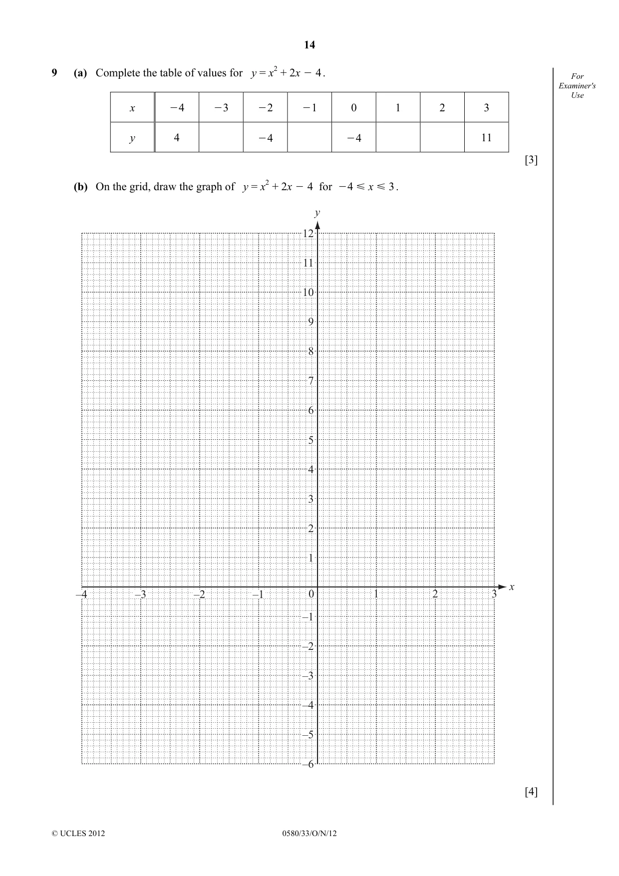 Cambridge IGCSE Mathematics 0580 2012 Oct/Nov Paper 3 · Variant 3 question paper, page 14 of 16