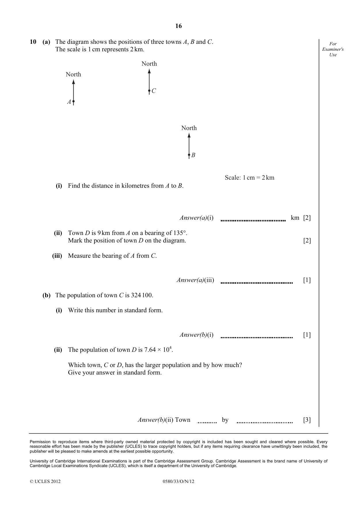 Cambridge IGCSE Mathematics 0580 2012 Oct/Nov Paper 3 · Variant 3 question paper, page 16 of 16
