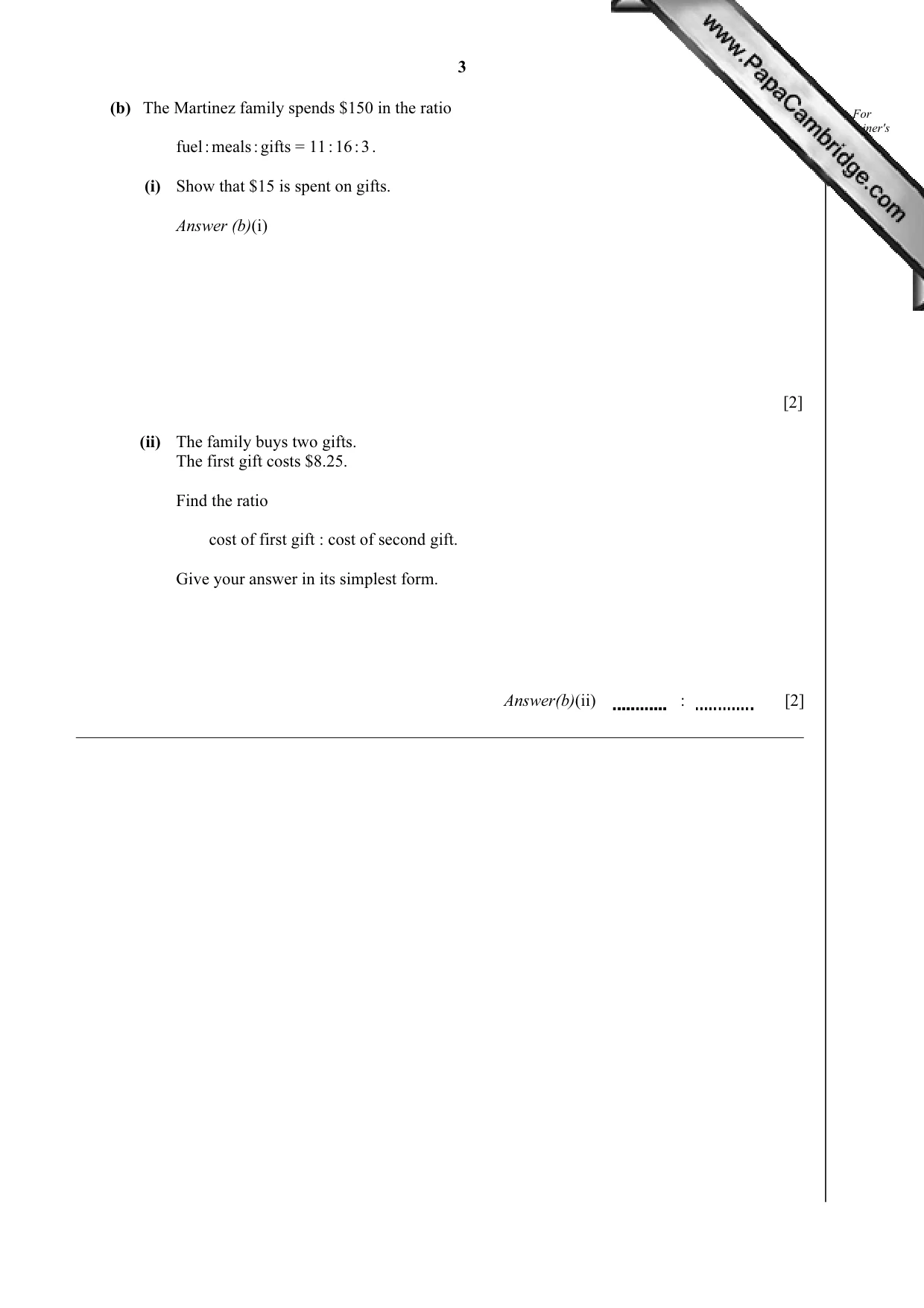 Cambridge IGCSE Mathematics 0580 2012 Oct/Nov Paper 4 · Variant 3 question paper, page 3 of 20