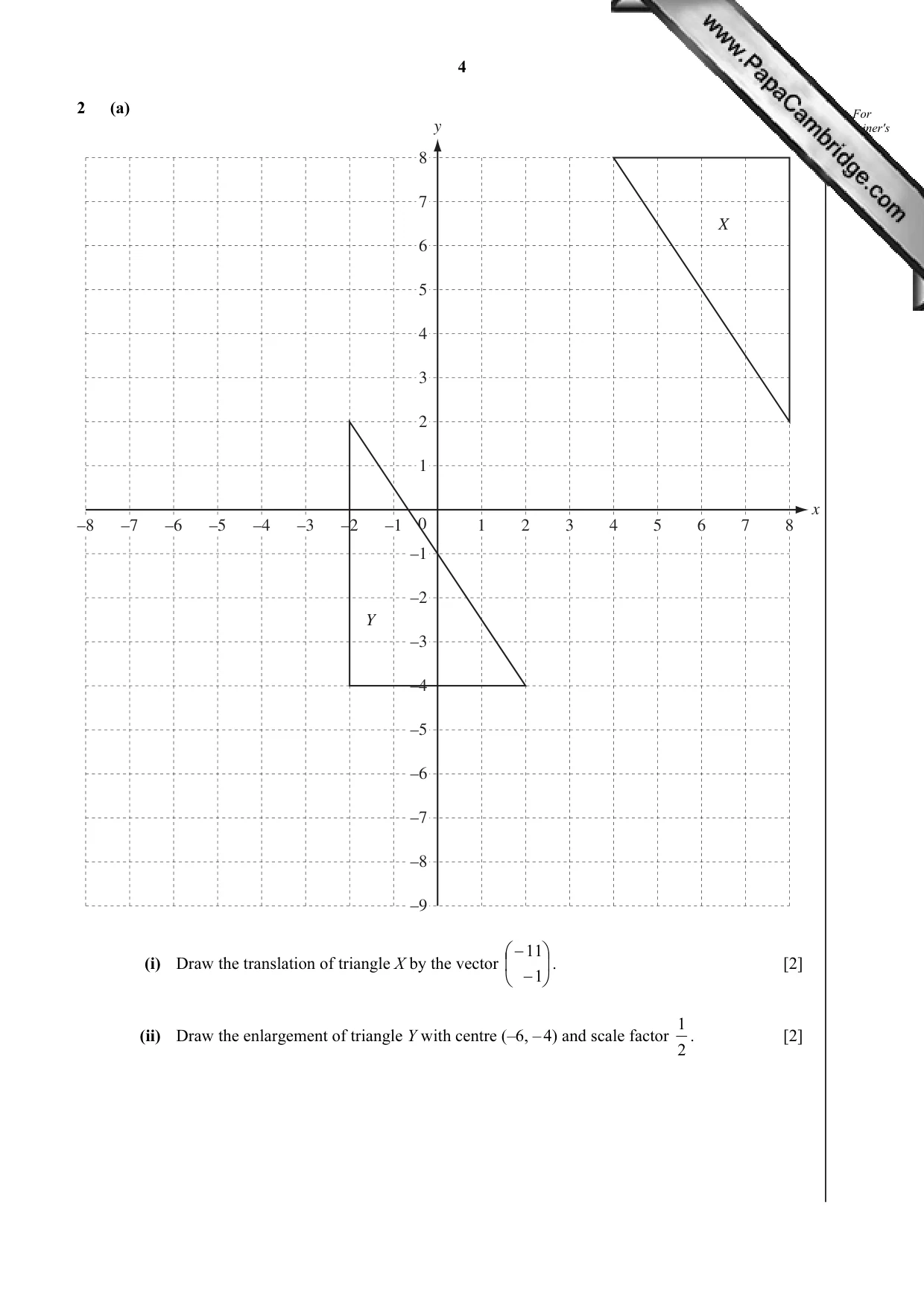Cambridge IGCSE Mathematics 0580 2012 Oct/Nov Paper 4 · Variant 3 question paper, page 4 of 20