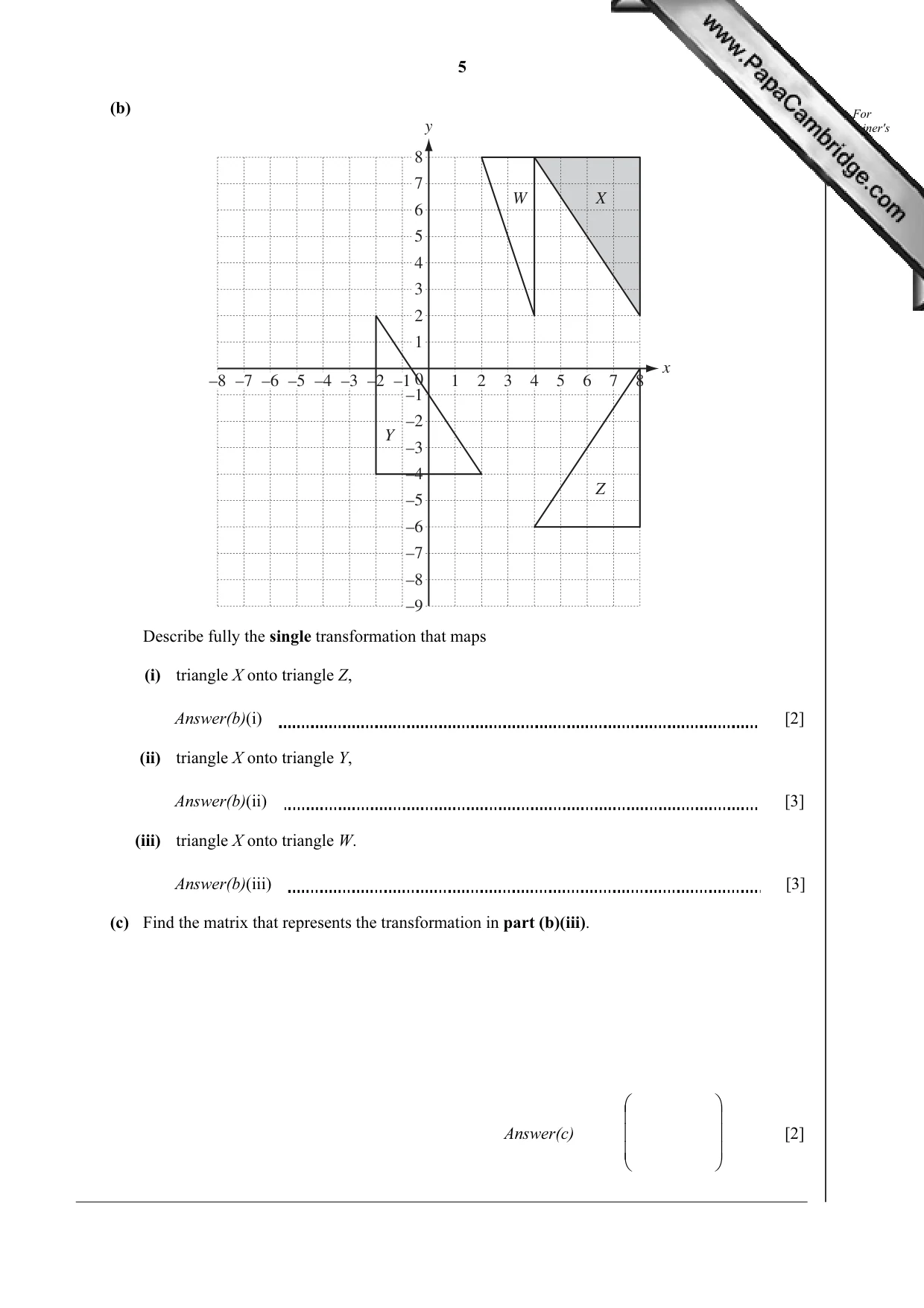 Cambridge IGCSE Mathematics 0580 2012 Oct/Nov Paper 4 · Variant 3 question paper, page 5 of 20