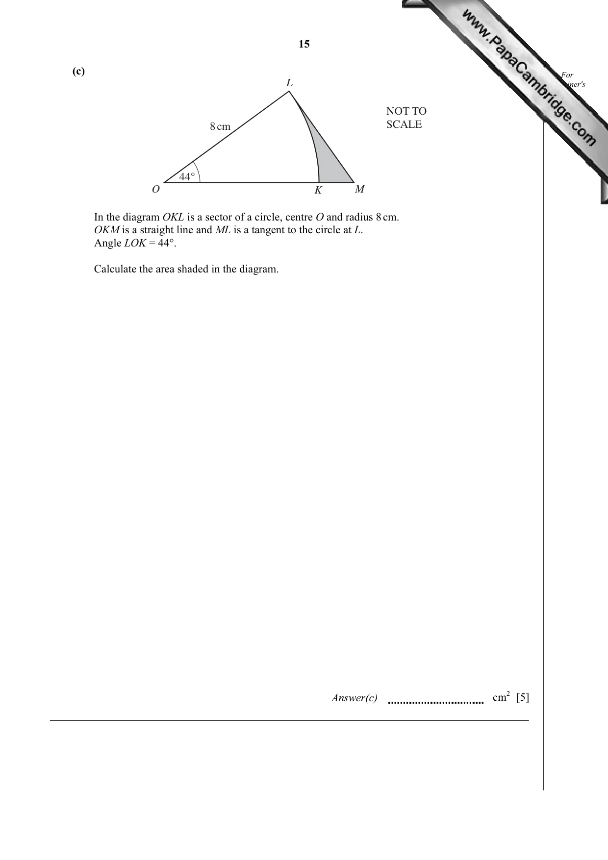 Cambridge IGCSE Mathematics 0580 2012 Oct/Nov Paper 4 · Variant 3 question paper, page 15 of 20