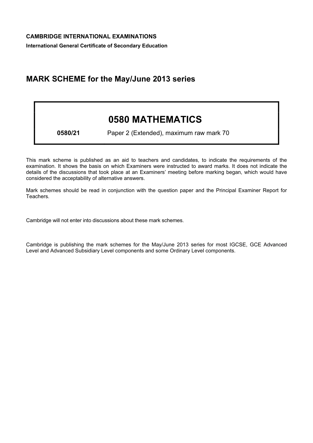 Mark scheme, page 1 of 4