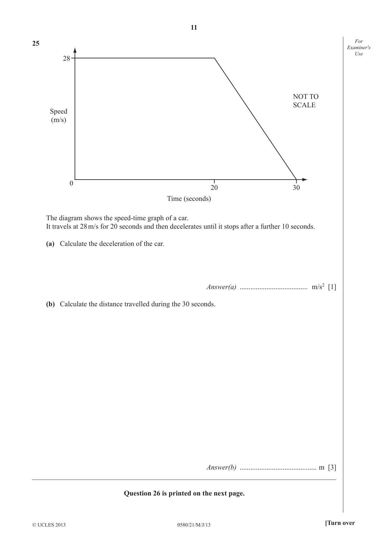 Cambridge IGCSE Mathematics 0580 2013 May/June Paper 2 · Variant 1 question paper, page 11 of 12