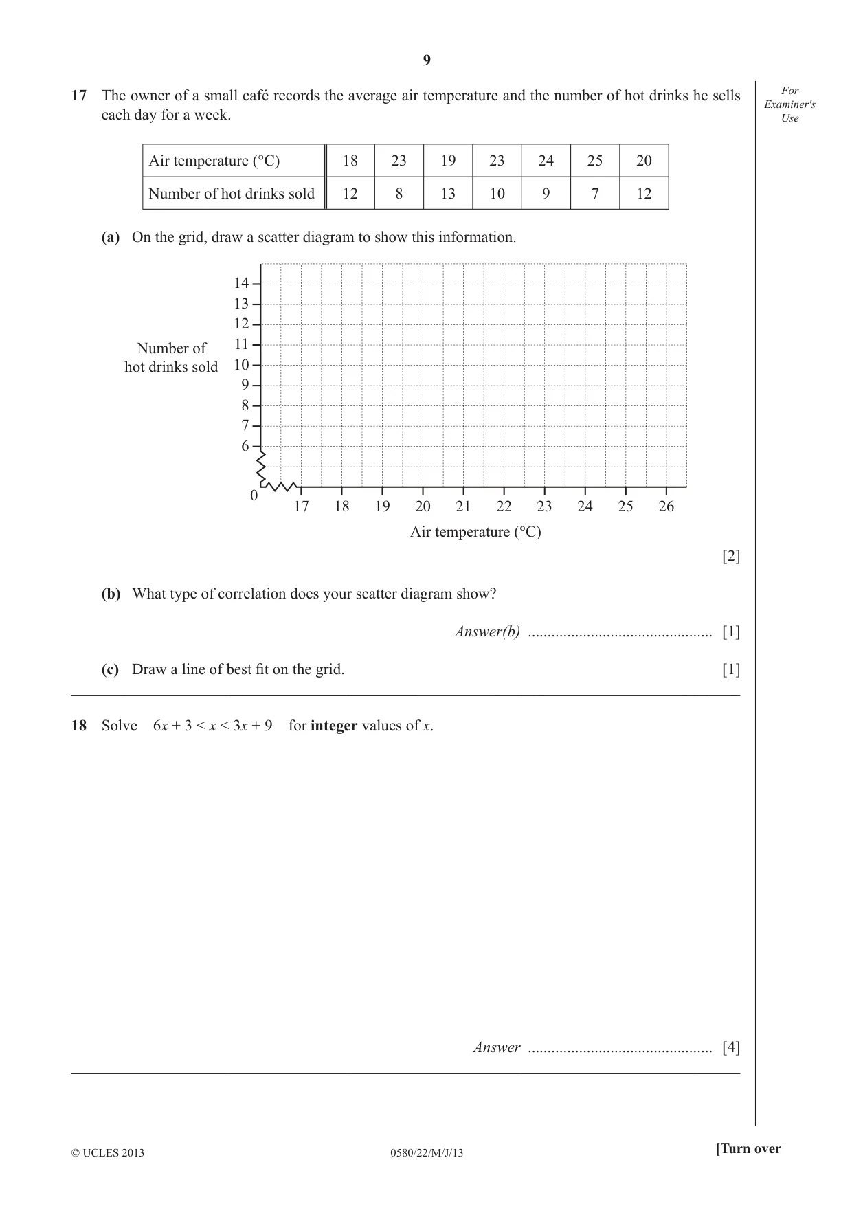 Cambridge IGCSE Mathematics 0580 2013 May/June Paper 2 · Variant 2 question paper, page 9 of 12