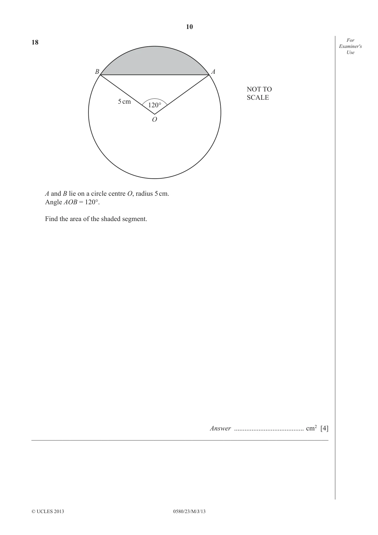 Cambridge IGCSE Mathematics 0580 2013 May/June Paper 2 · Variant 3 question paper, page 10 of 12