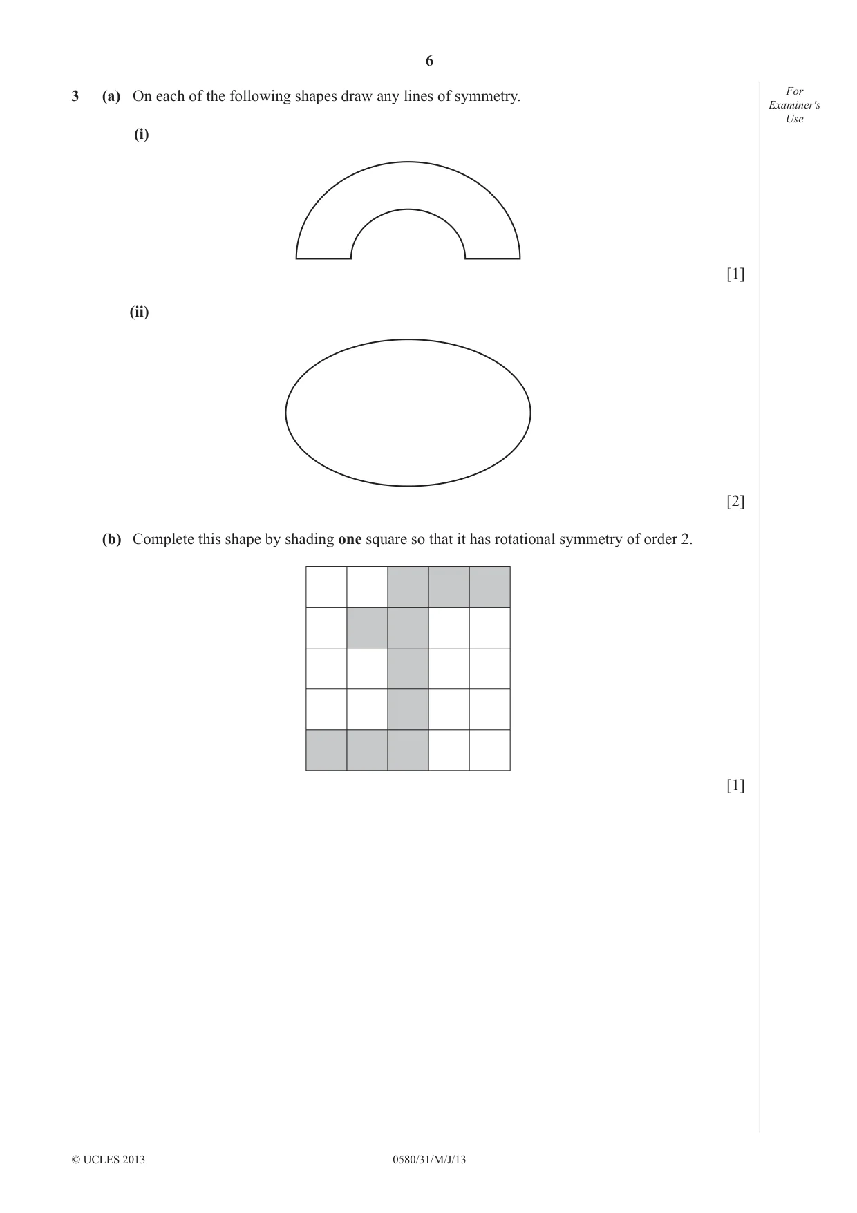 Cambridge IGCSE Mathematics 0580 2013 May/June Paper 3 · Variant 1 question paper, page 6 of 20