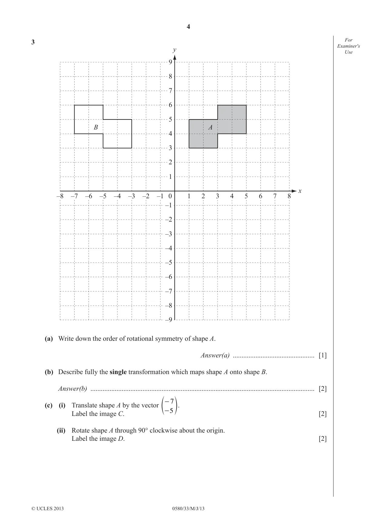 Cambridge IGCSE Mathematics 0580 2013 May/June Paper 3 · Variant 3 question paper, page 4 of 16