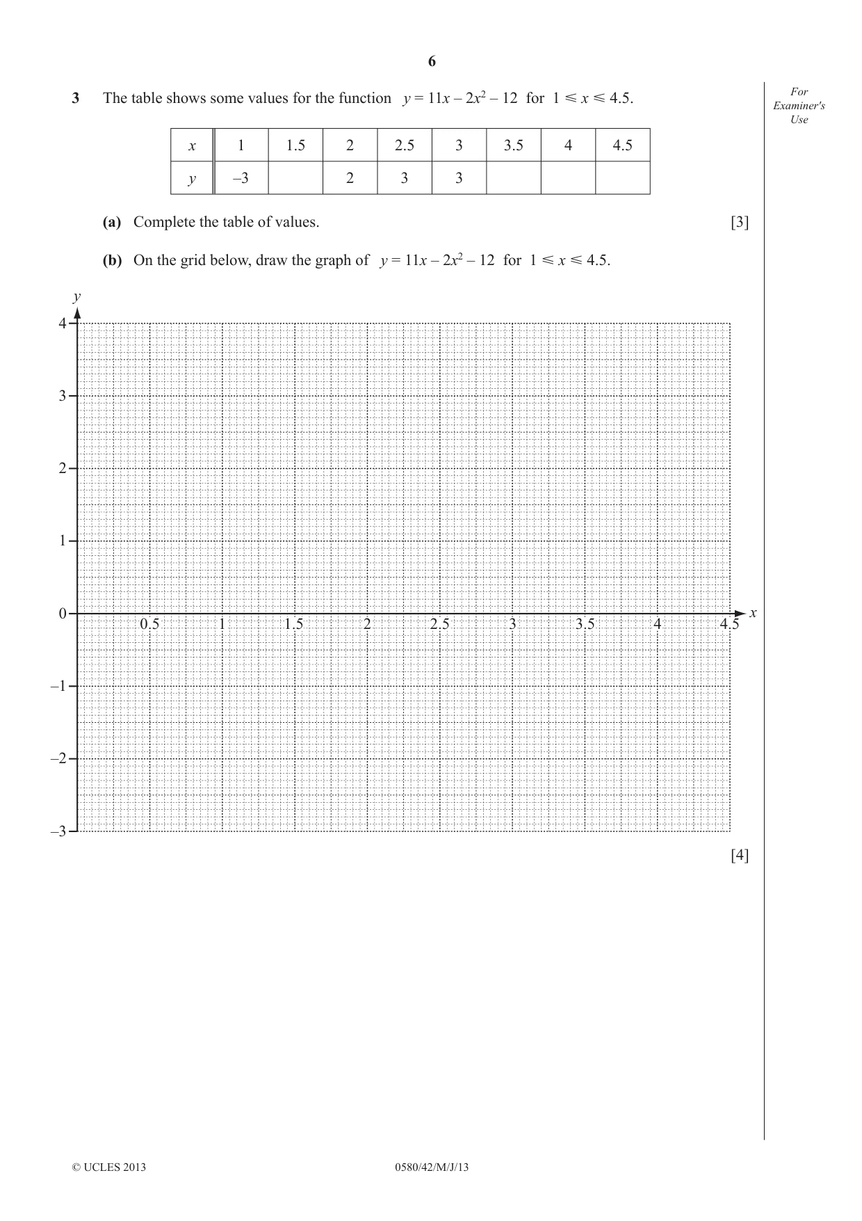 Cambridge IGCSE Mathematics 0580 2013 May/June Paper 4 · Variant 2 question paper, page 6 of 20