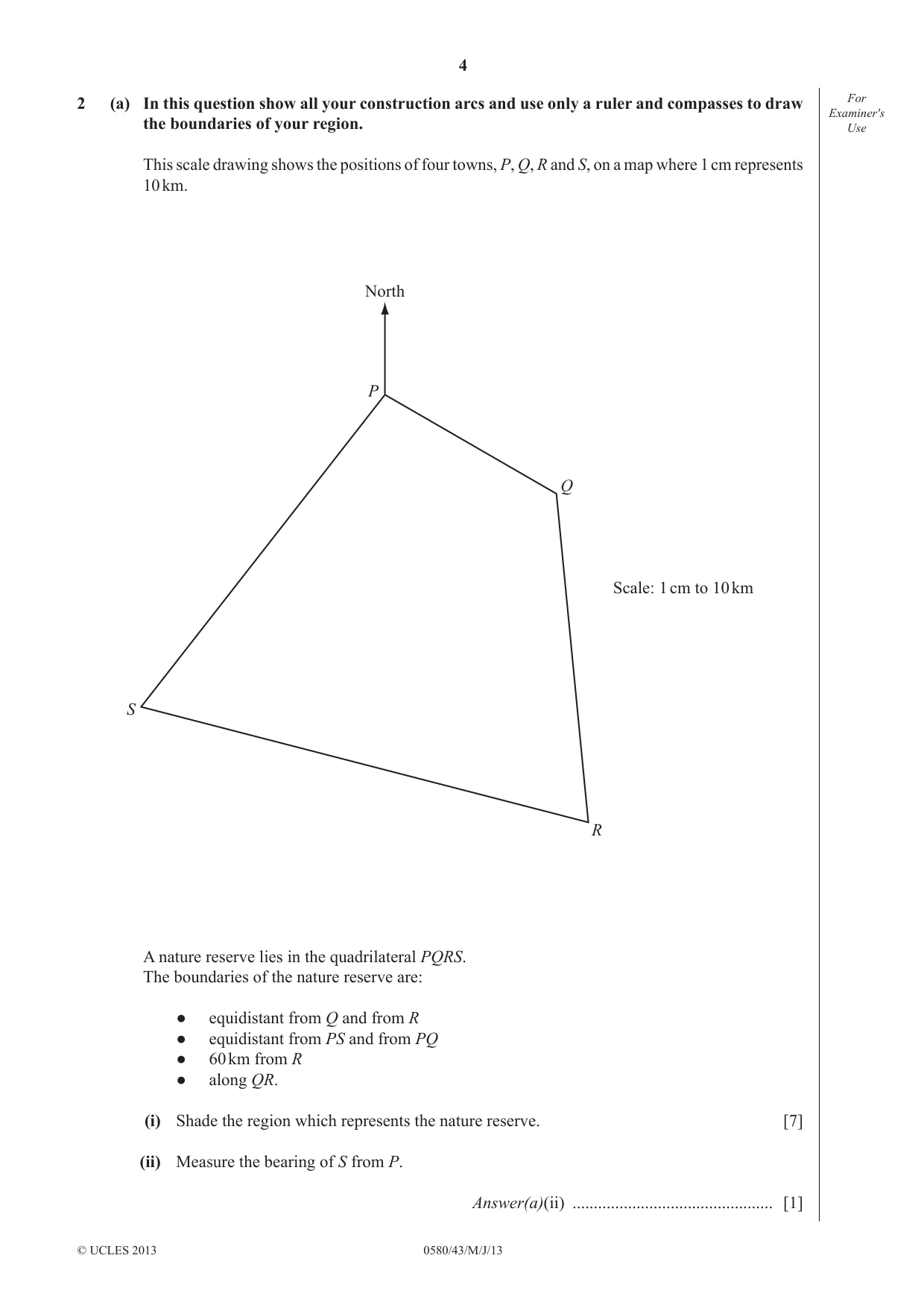 Cambridge IGCSE Mathematics 0580 2013 May/June Paper 4 · Variant 3 question paper, page 4 of 20