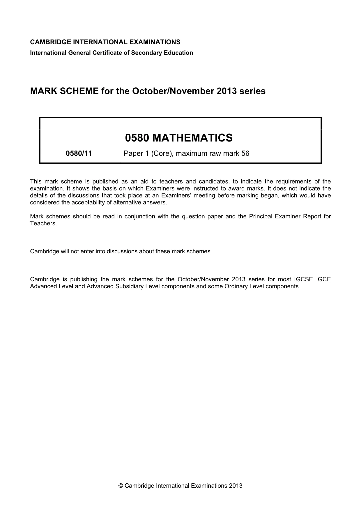 Mark scheme, page 1 of 4