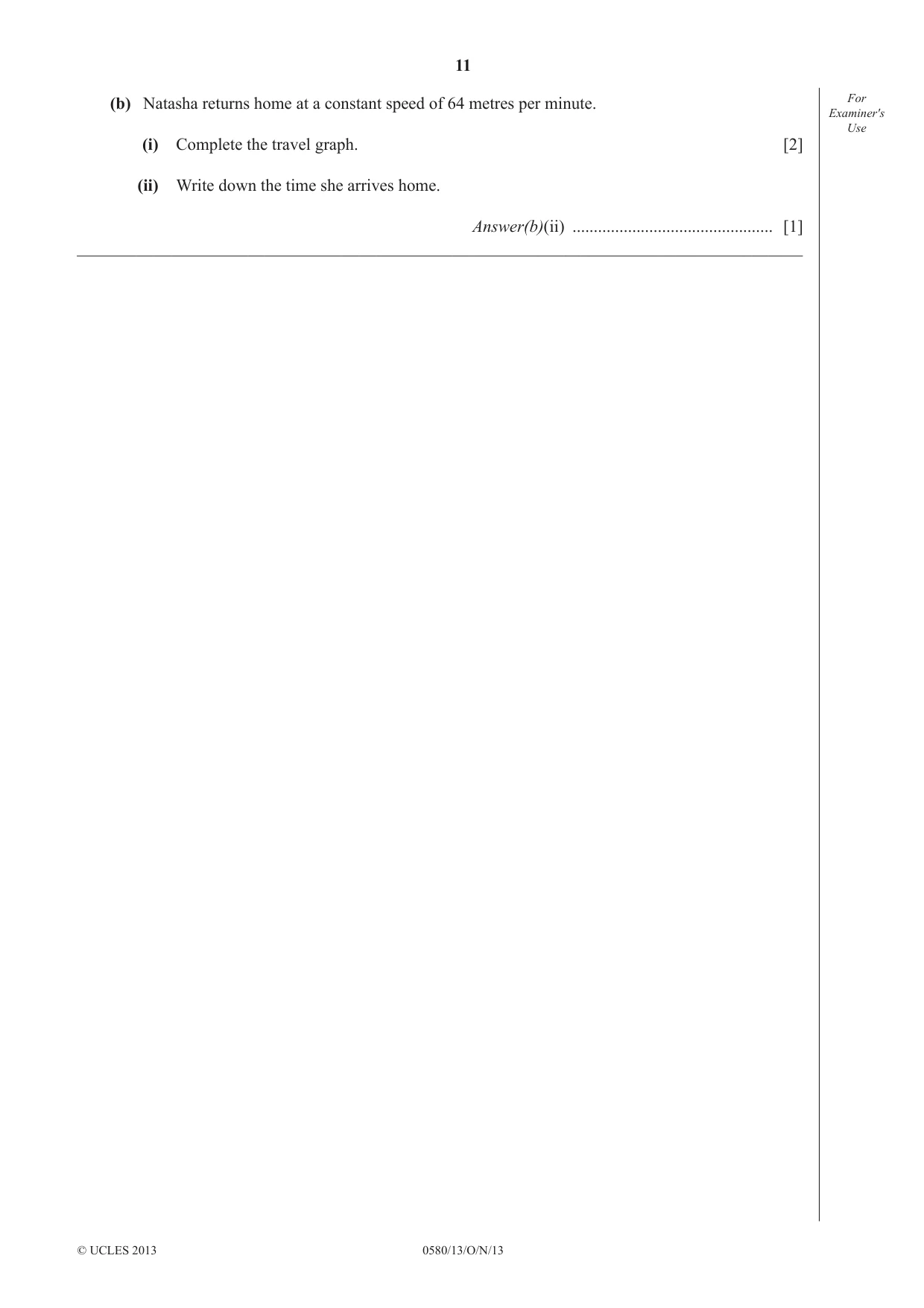 Cambridge IGCSE Mathematics 0580 2013 Oct/Nov Paper 1 · Variant 3 question paper, page 11 of 12