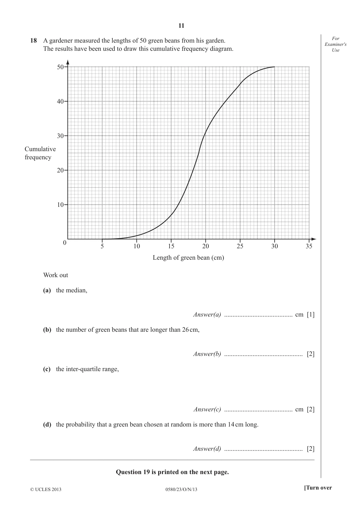 Cambridge IGCSE Mathematics 0580 2013 Oct/Nov Paper 2 · Variant 3 question paper, page 11 of 12