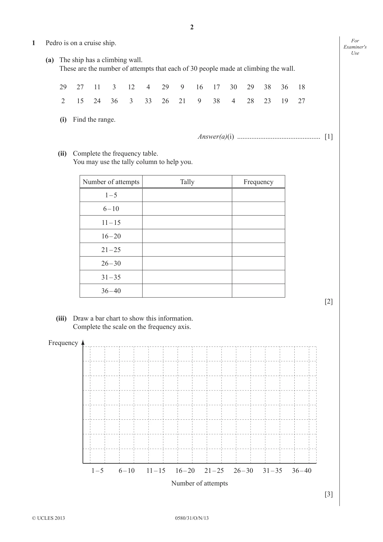 Cambridge IGCSE Mathematics 0580 2013 Oct/Nov Paper 3 · Variant 1 question paper, page 2 of 16