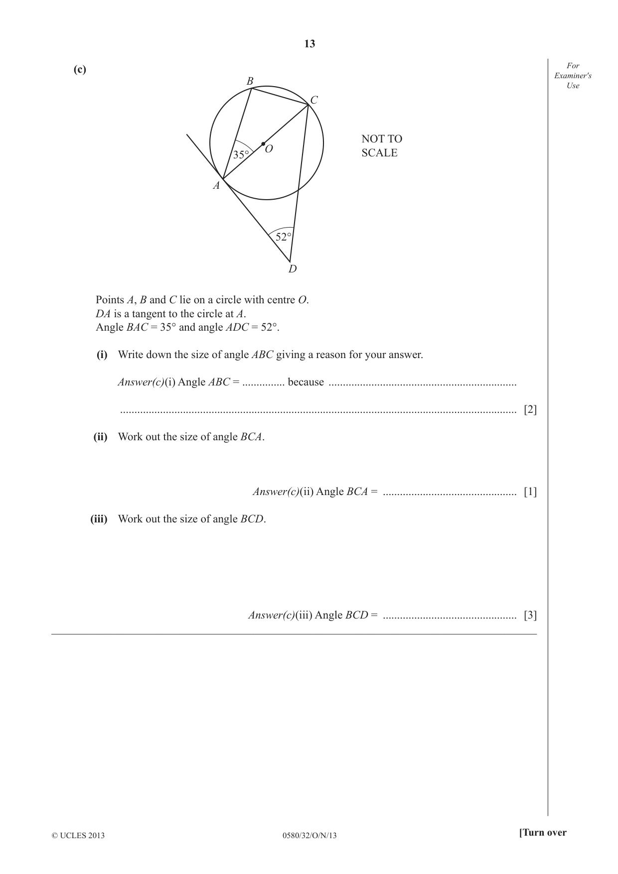 Cambridge IGCSE Mathematics 0580 2013 Oct/Nov Paper 3 · Variant 2 question paper, page 13 of 16