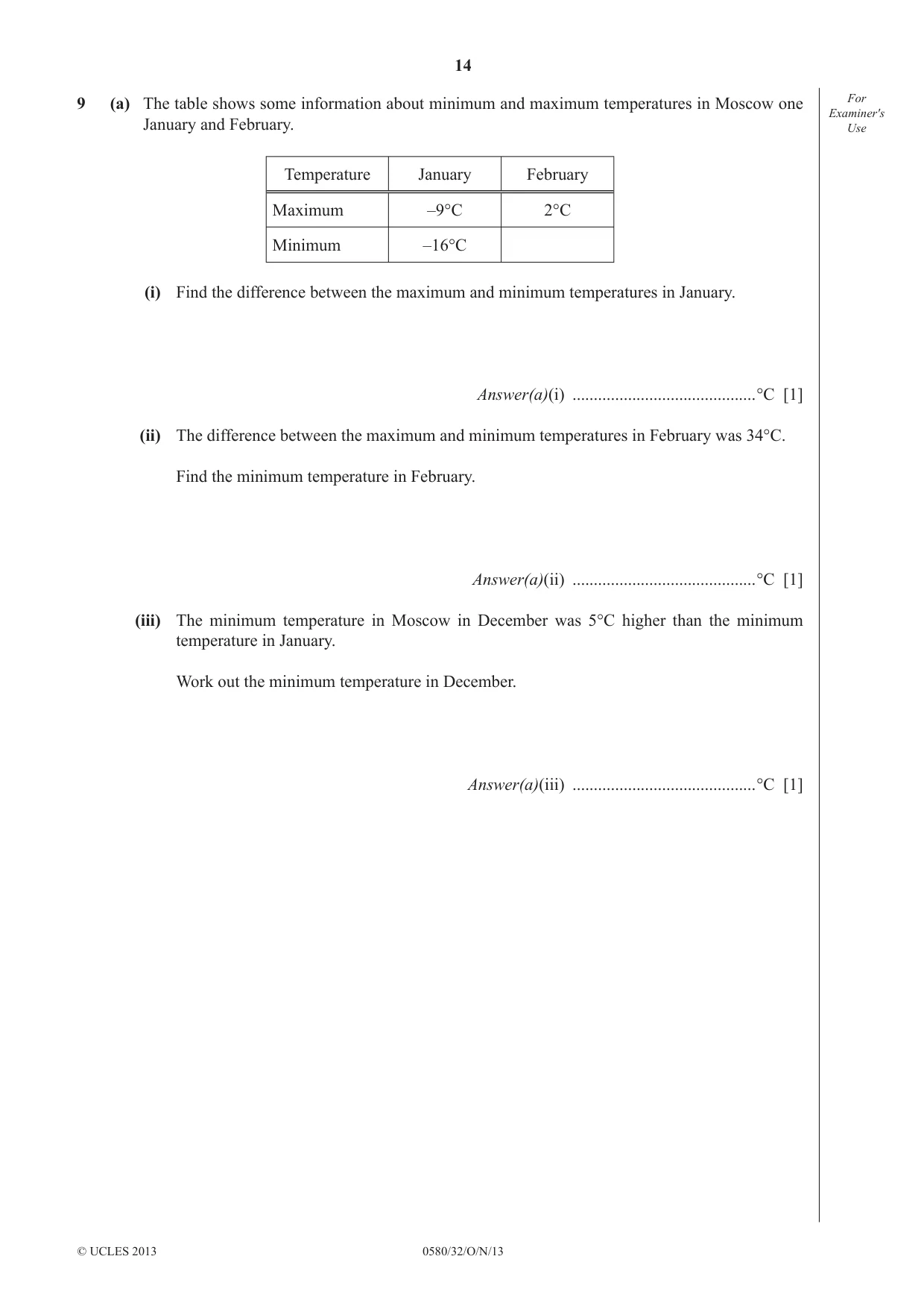 Cambridge IGCSE Mathematics 0580 2013 Oct/Nov Paper 3 · Variant 2 question paper, page 14 of 16