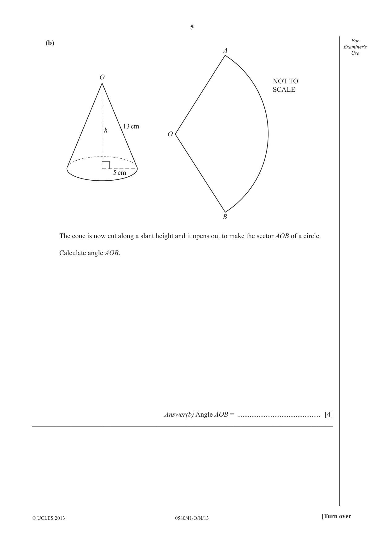 Cambridge IGCSE Mathematics 0580 2013 Oct/Nov Paper 4 · Variant 1 question paper, page 5 of 20