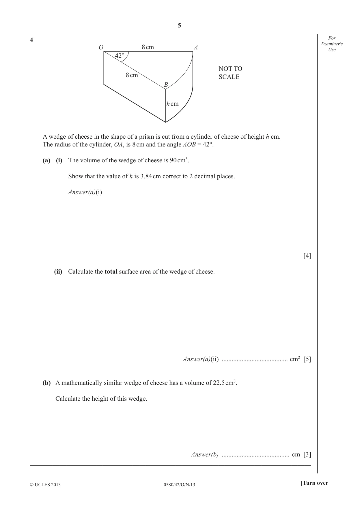 Cambridge IGCSE Mathematics 0580 2013 Oct/Nov Paper 4 · Variant 2 question paper, page 5 of 16