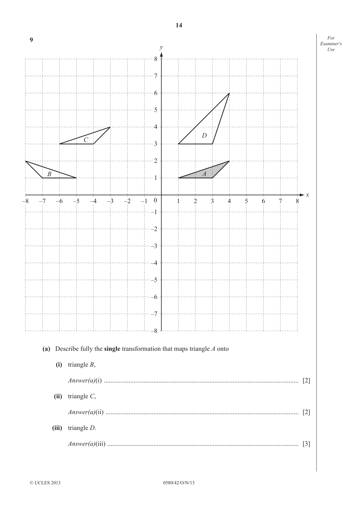 Cambridge IGCSE Mathematics 0580 2013 Oct/Nov Paper 4 · Variant 2 question paper, page 14 of 16