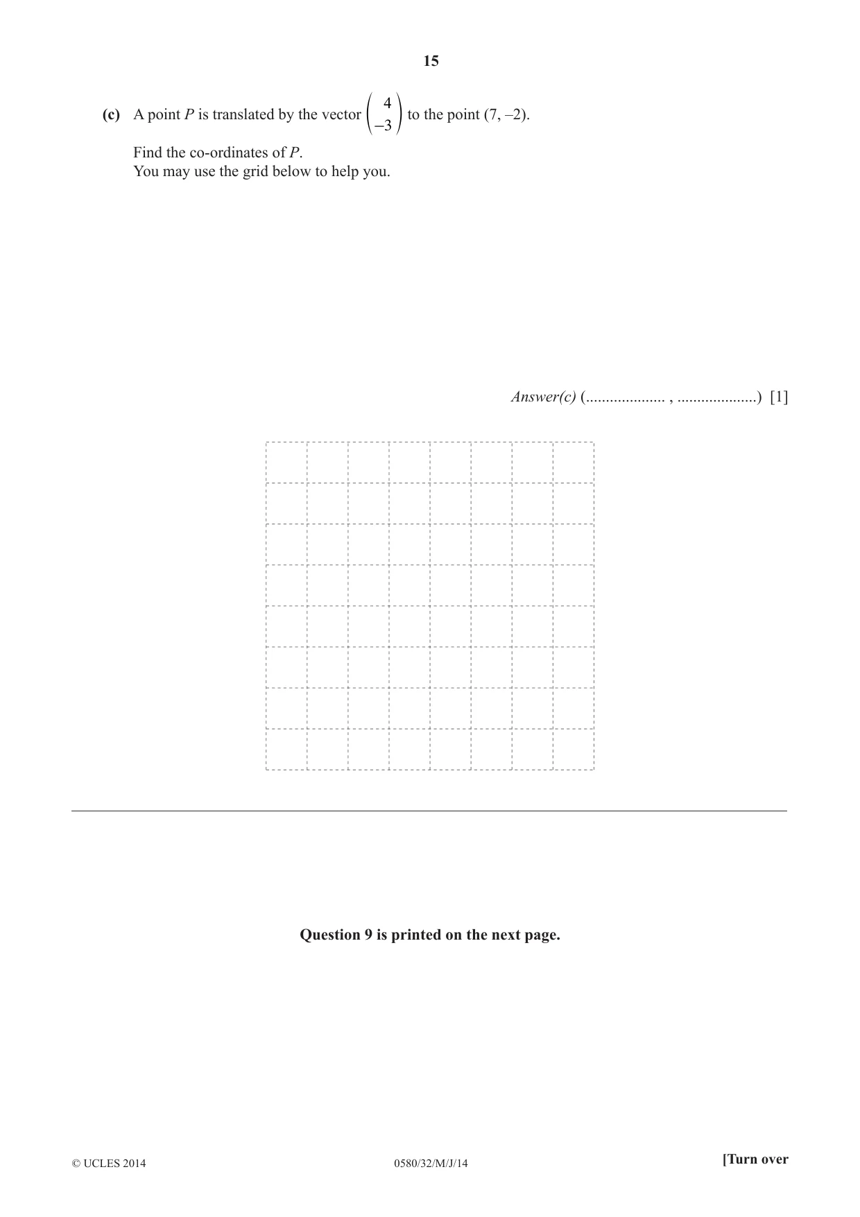 Cambridge IGCSE Mathematics 0580 2014 May/June Paper 3 · Variant 2 question paper, page 15 of 16