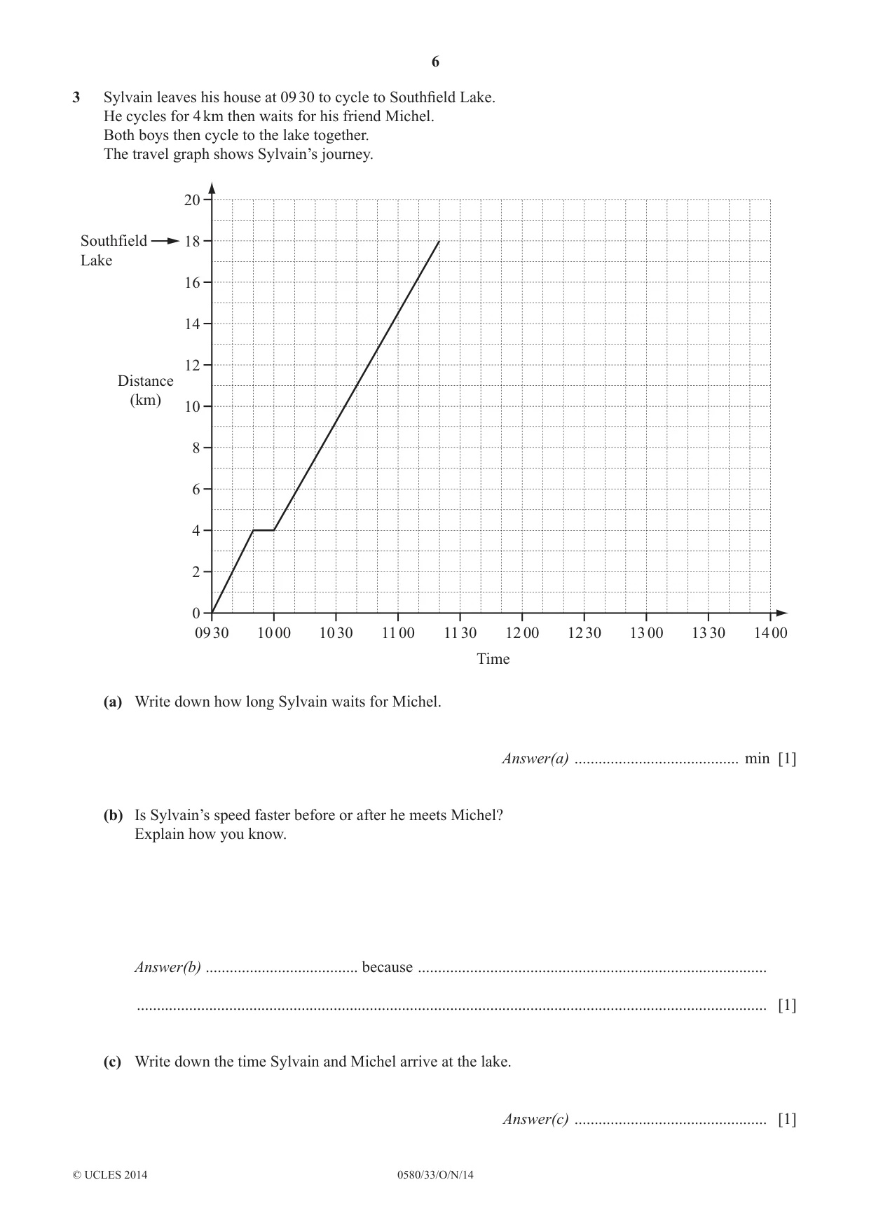Cambridge IGCSE Mathematics 0580 2014 Oct/Nov Paper 3 · Variant 3 question paper, page 6 of 16