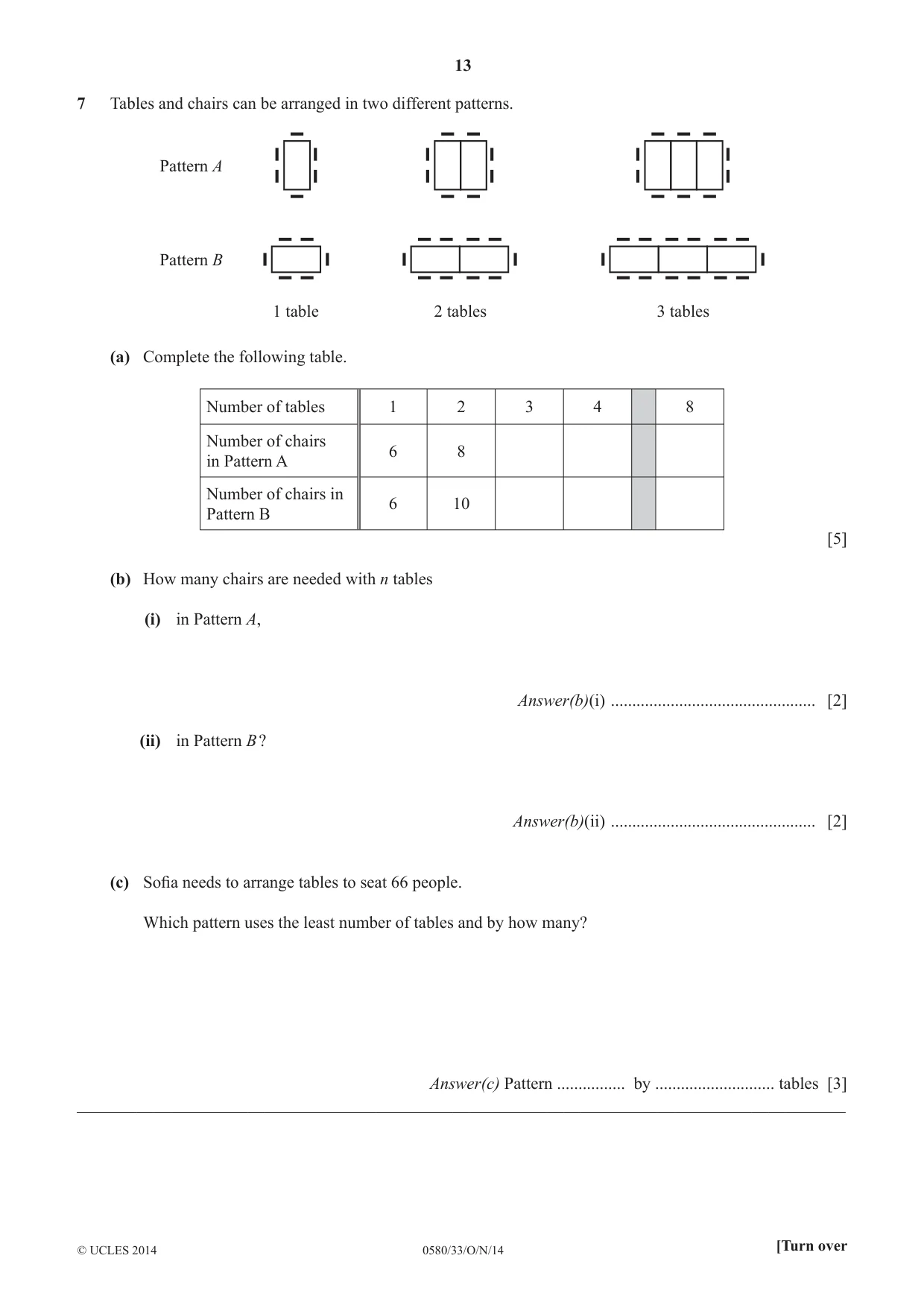 Cambridge IGCSE Mathematics 0580 2014 Oct/Nov Paper 3 · Variant 3 question paper, page 13 of 16