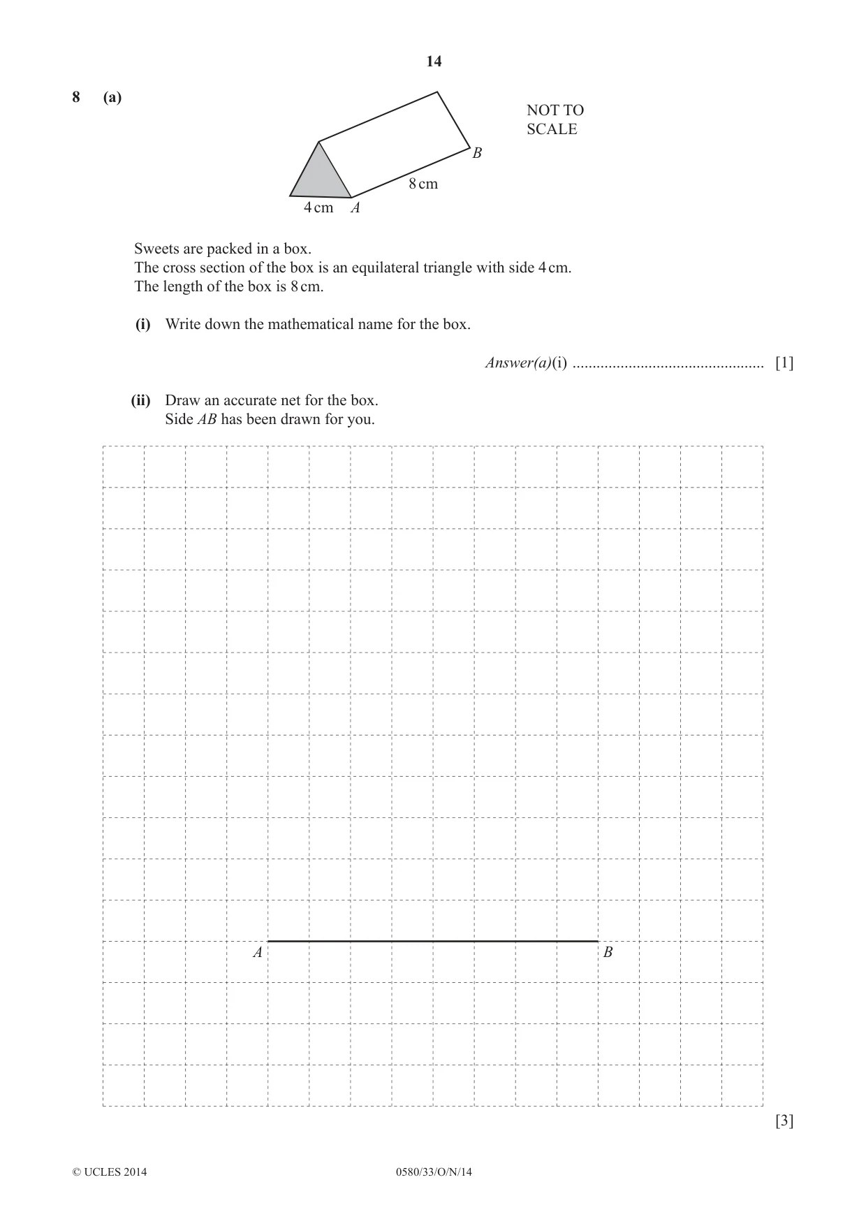 Cambridge IGCSE Mathematics 0580 2014 Oct/Nov Paper 3 · Variant 3 question paper, page 14 of 16