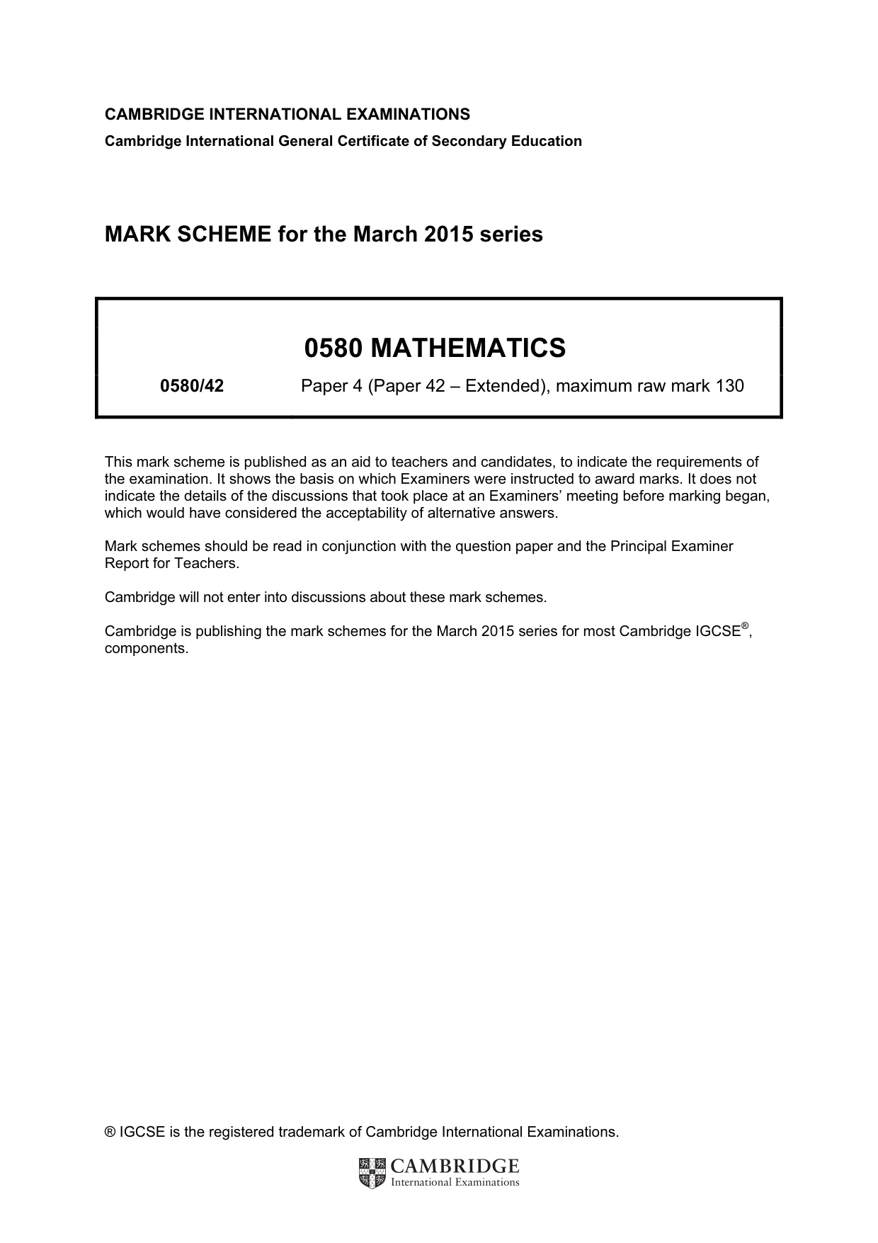 Mark scheme, page 1 of 7