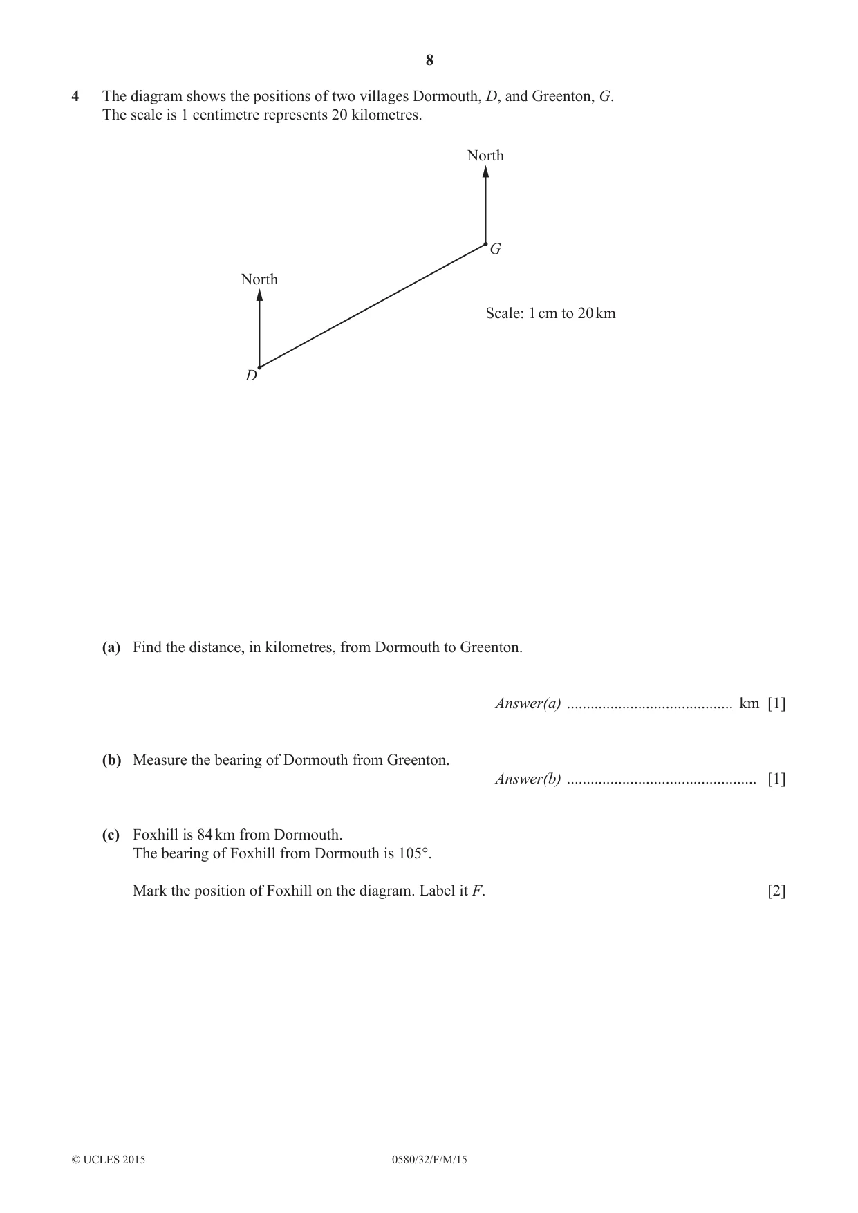 Cambridge IGCSE Mathematics 0580 2015 Feb/March Paper 3 · Variant 2 question paper, page 8 of 16