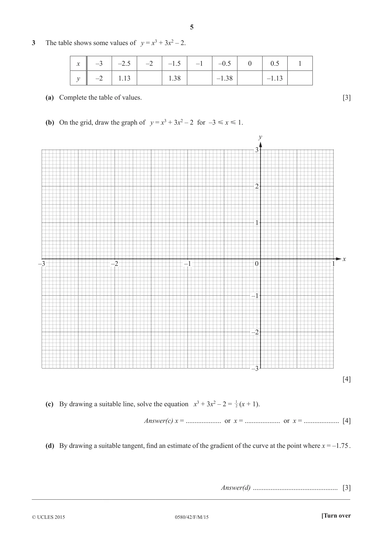 Cambridge IGCSE Mathematics 0580 2015 Feb/March Paper 4 · Variant 2 question paper, page 5 of 16